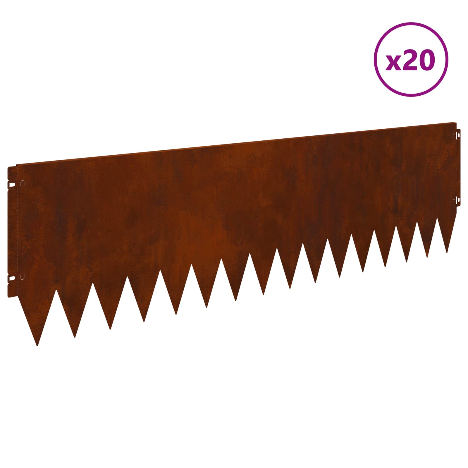 Nurmireunus 20 Pcs 103 X 30 Cm Teräs Ruosteinen
