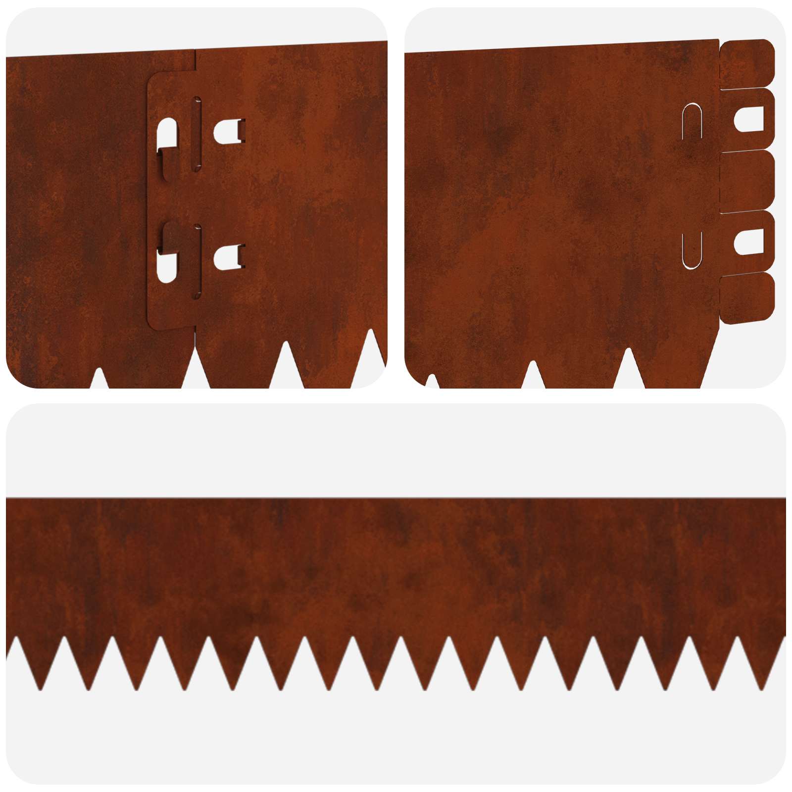 Nurmireunus 30 Pcs 103 X 10 Cm Teräs Ruosteinen