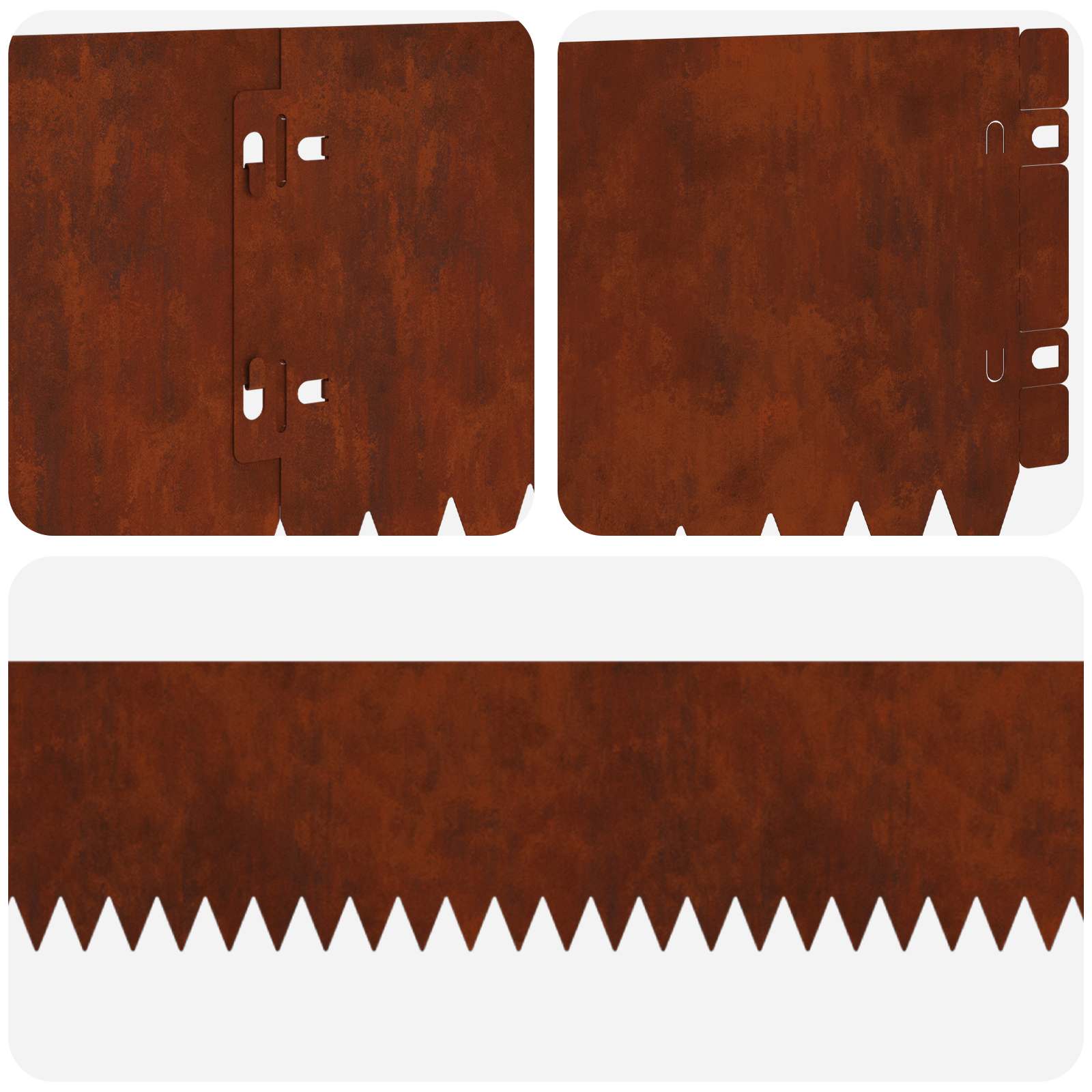 Nurmireunus 30 Pcs 103 X 15 Cm Teräs Ruosteinen
