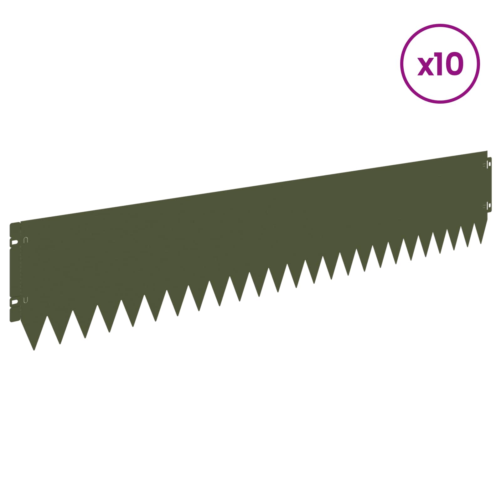Nurmireunus 10 Pcs 103 X 20 Cm Teräs Oliivinvihreä
