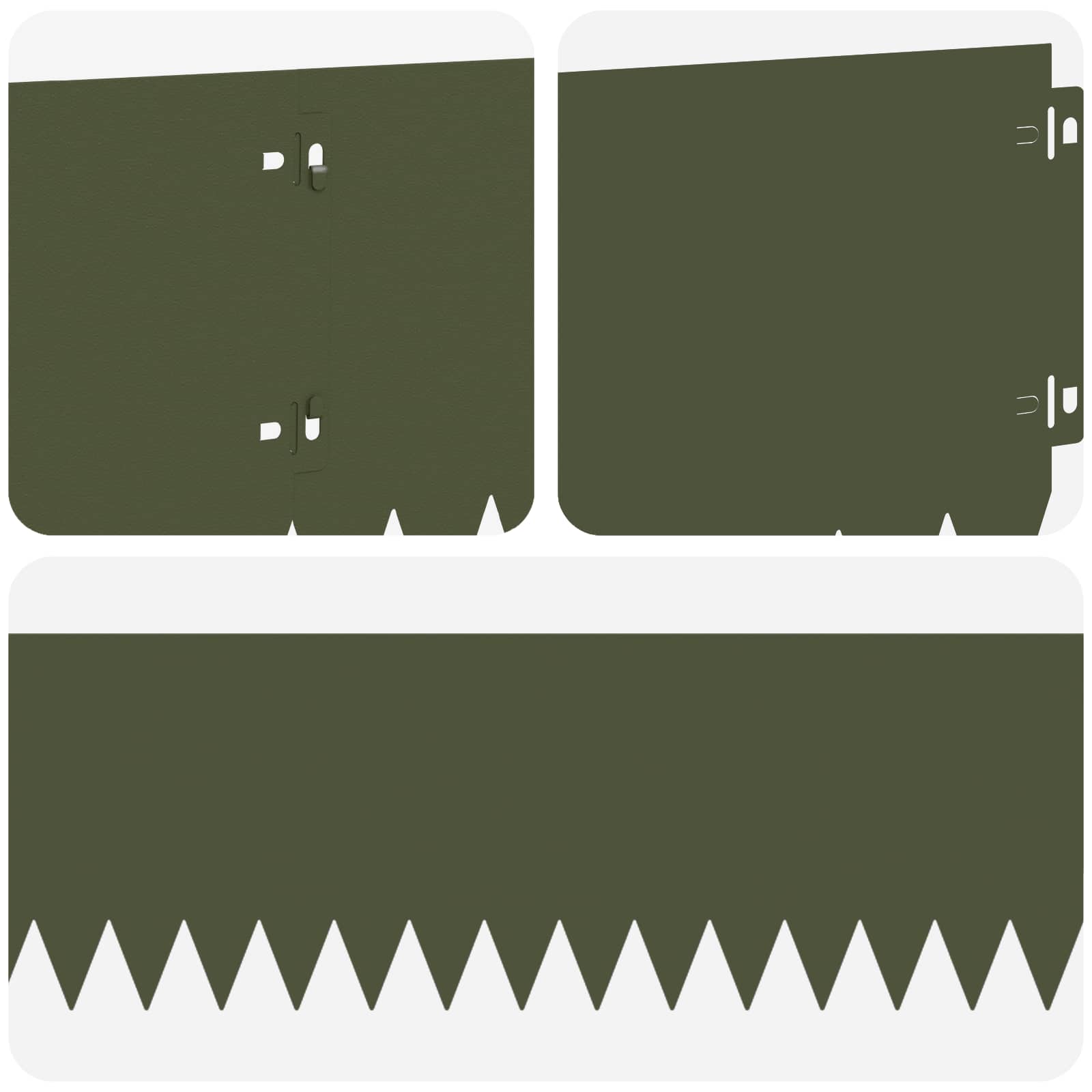Nurmireunus 20 Pcs 103 X 20 Cm Teräs Oliivinvihreä