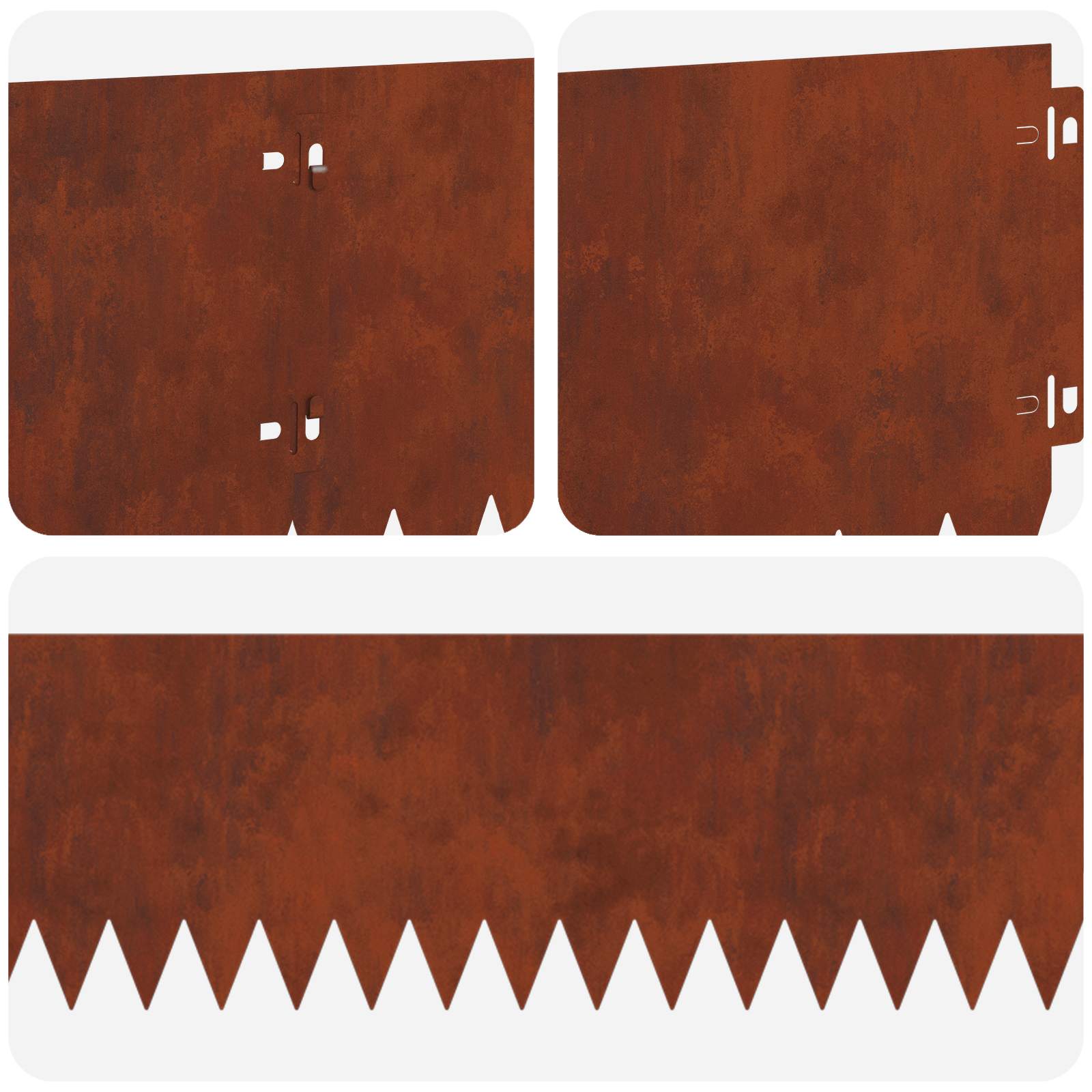 Nurmireunus 10 Pcs 103 X 20 Cm Teräs Ruosteinen