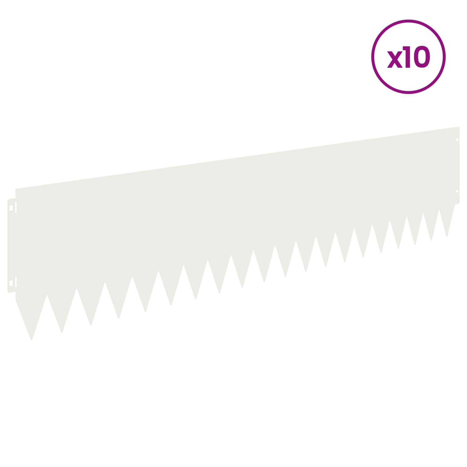 Nurmireunus 10 Pcs 103 X 25 Cm Teräs Valkoinen