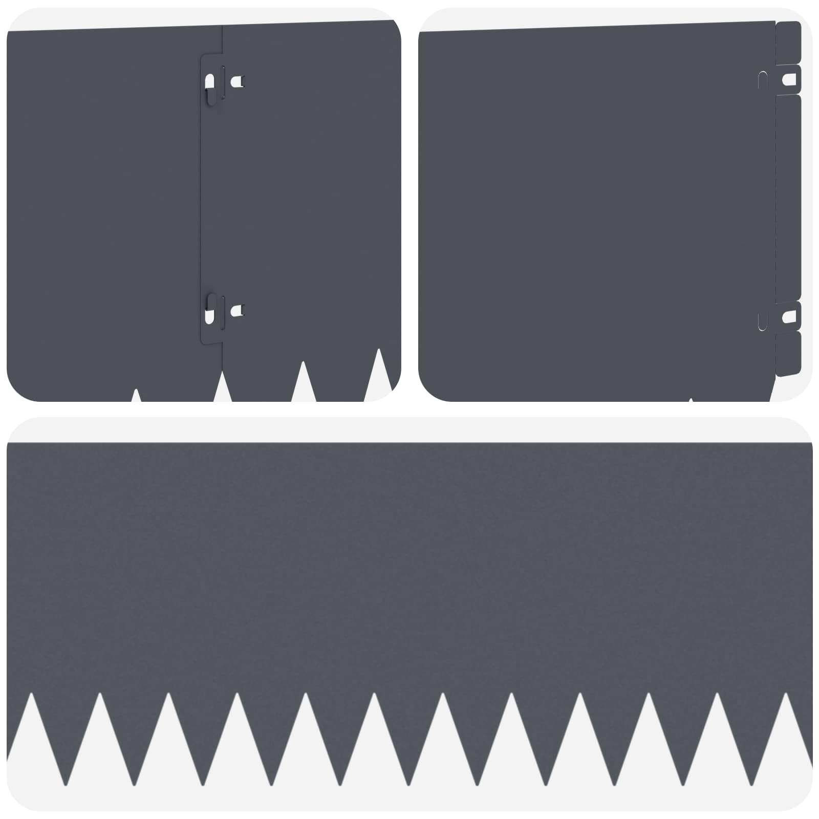 Nurmireunus 20 Pcs 103 X 25 Cm Teräs Antrasiitti