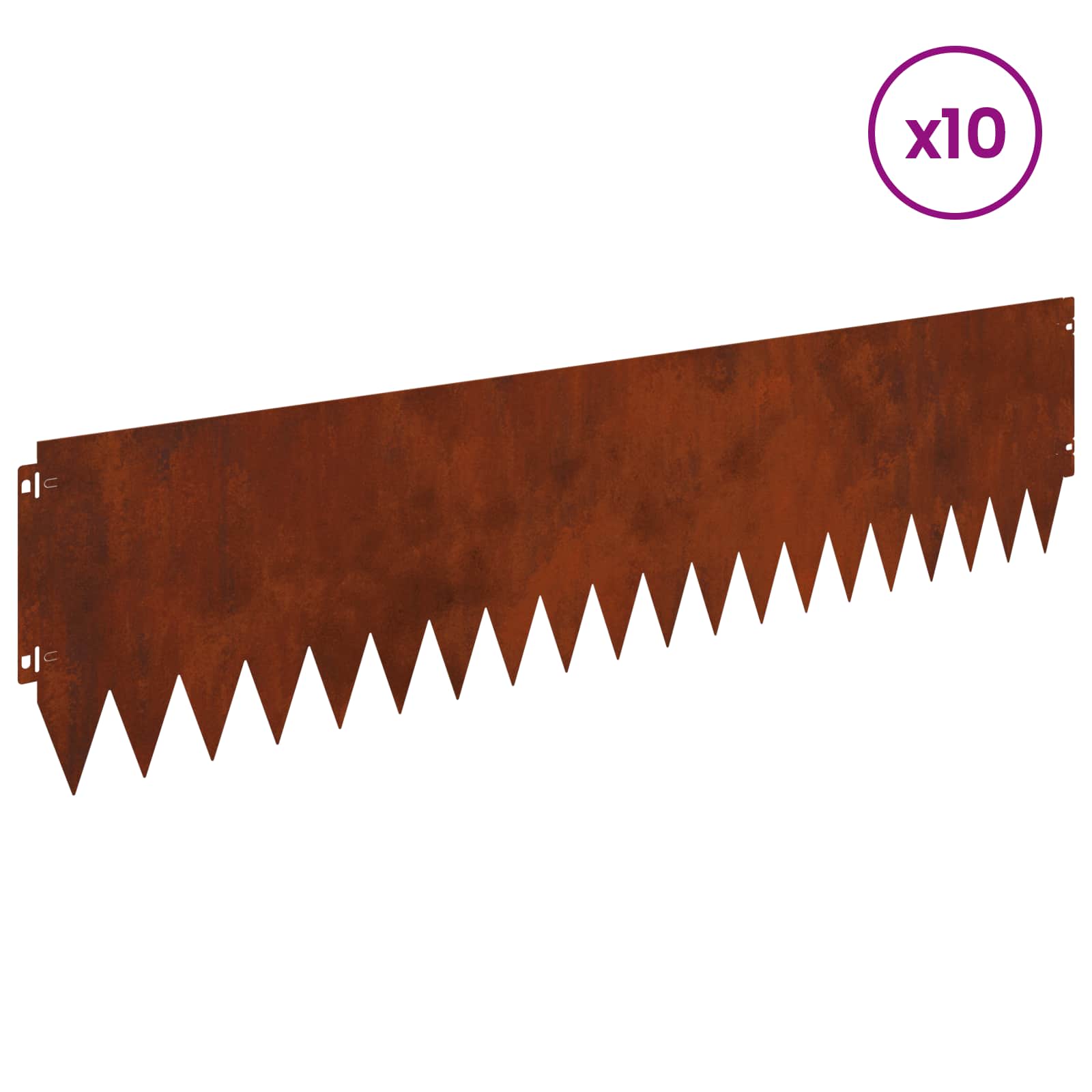 Nurmireunus 10 Pcs 103 X 25 Cm Teräs Ruosteinen