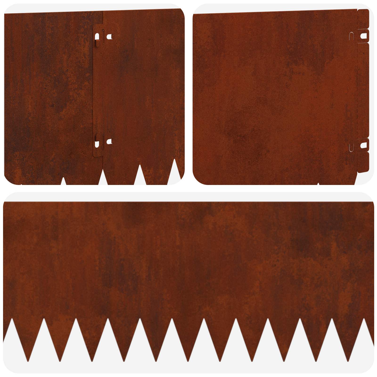 Nurmireunus 20 Pcs 103 X 25 Cm Teräs Ruosteinen