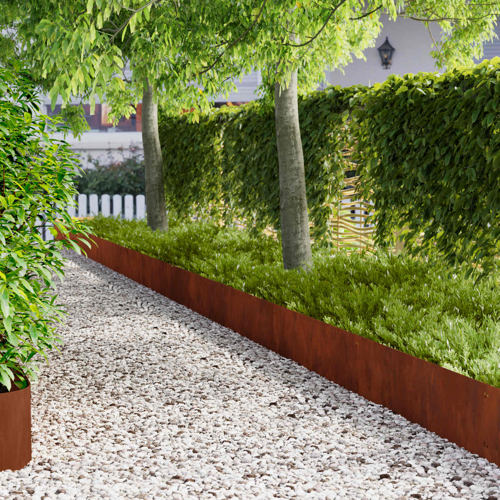 Nurmireunus 10 Pcs 103 X 30 Cm Teräs Ruosteinen