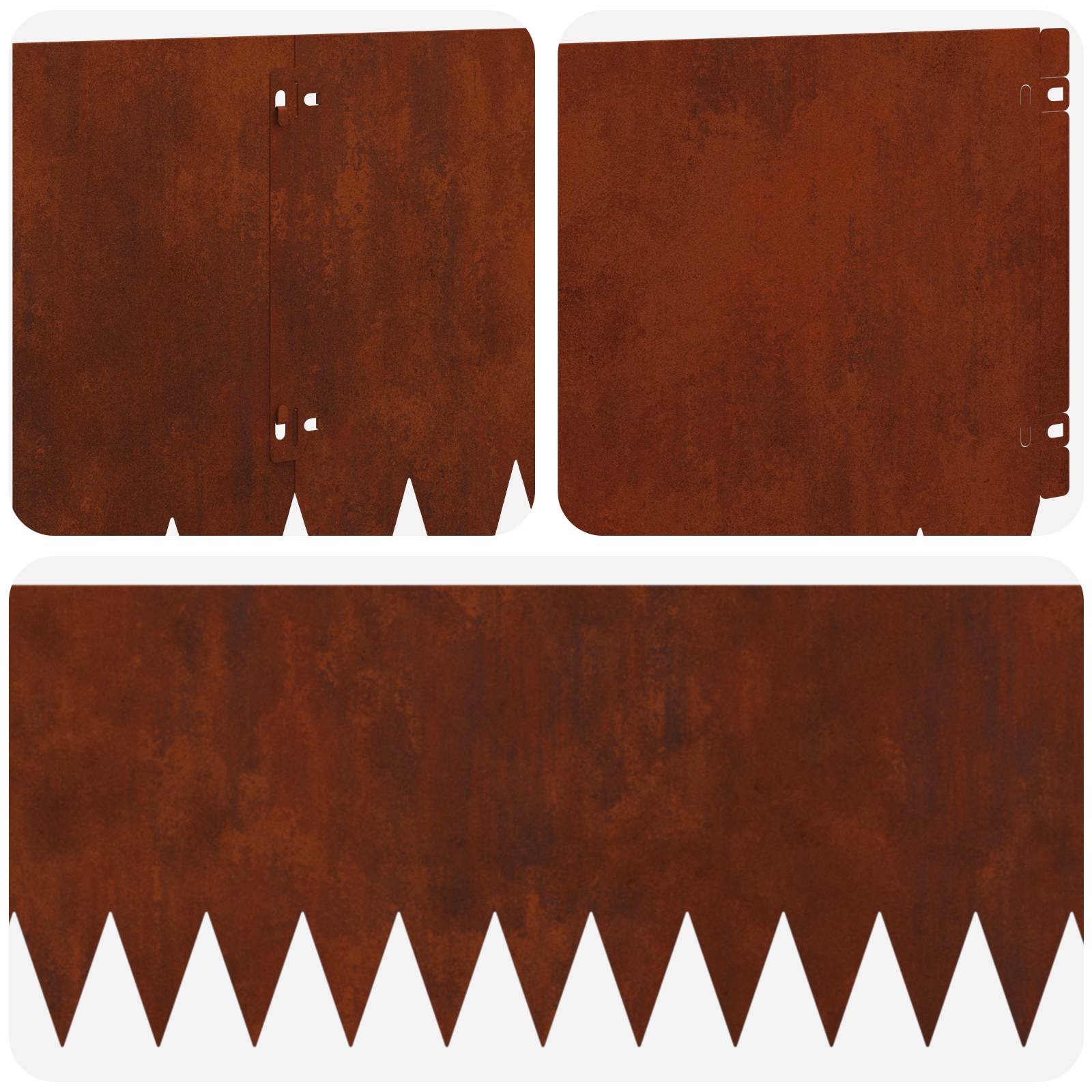 Nurmireunus 20 Pcs 103 X 30 Cm Teräs Ruosteinen