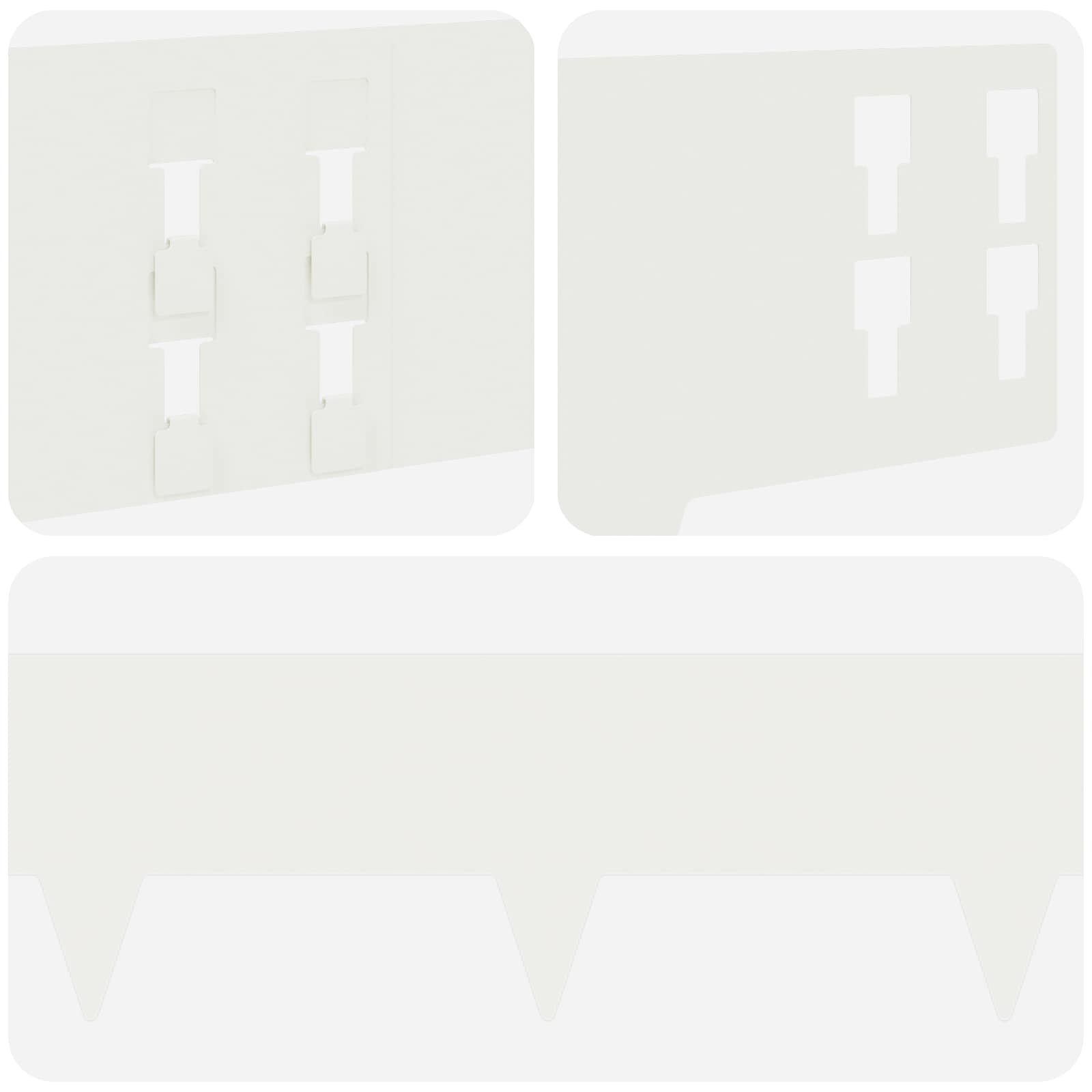 Nurmireunus 50 Pcs 100 X 15 Cm Teräs Valkoinen