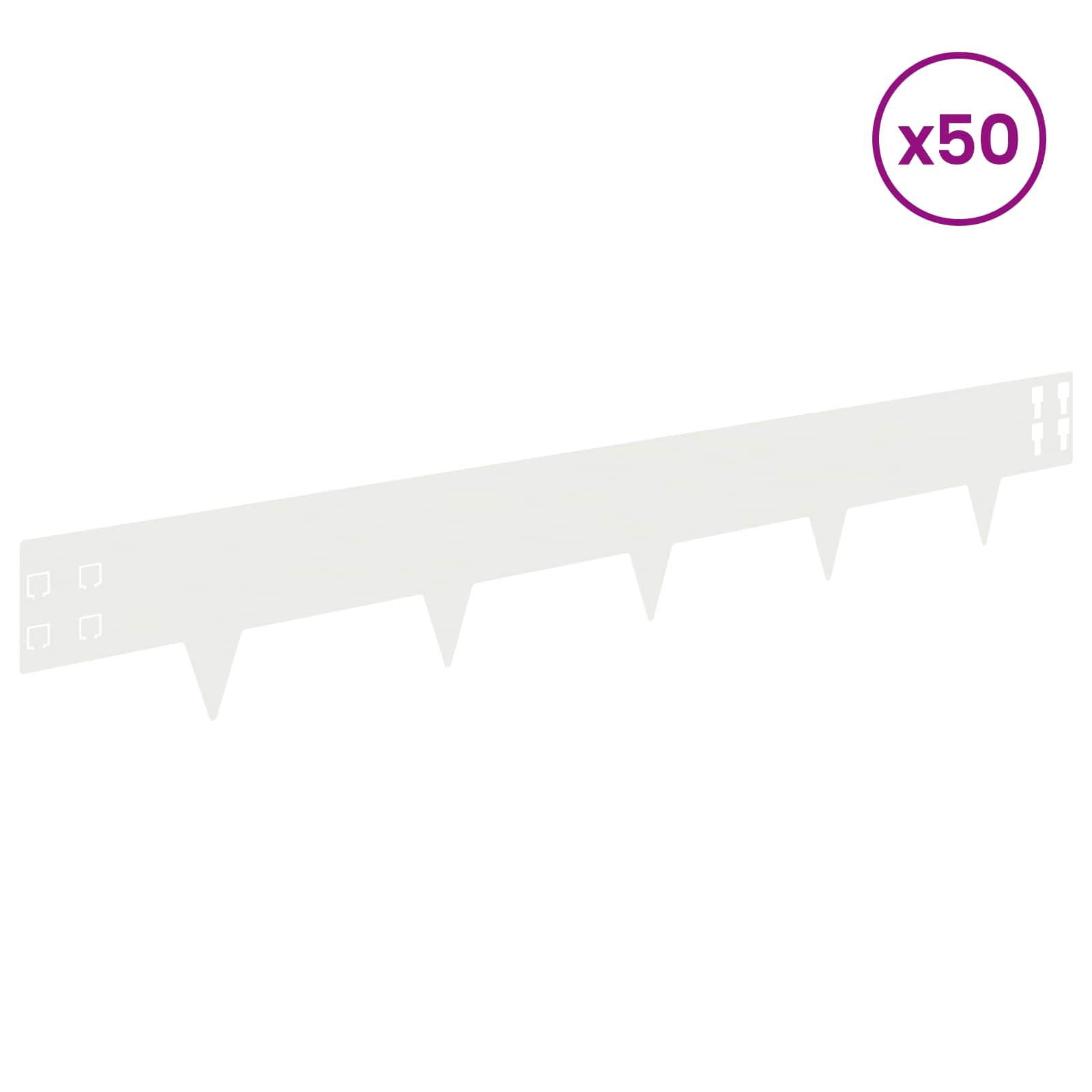Nurmireunus 50 Pcs 100 X 15 Cm Teräs Valkoinen