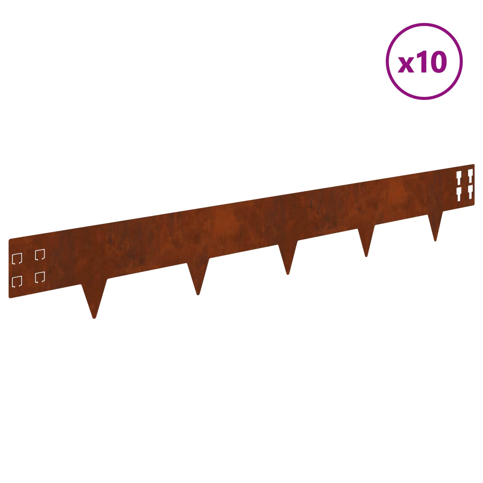 Nurmireunus 10 Pcs 100 X 15 Cm Teräs Ruosteinen