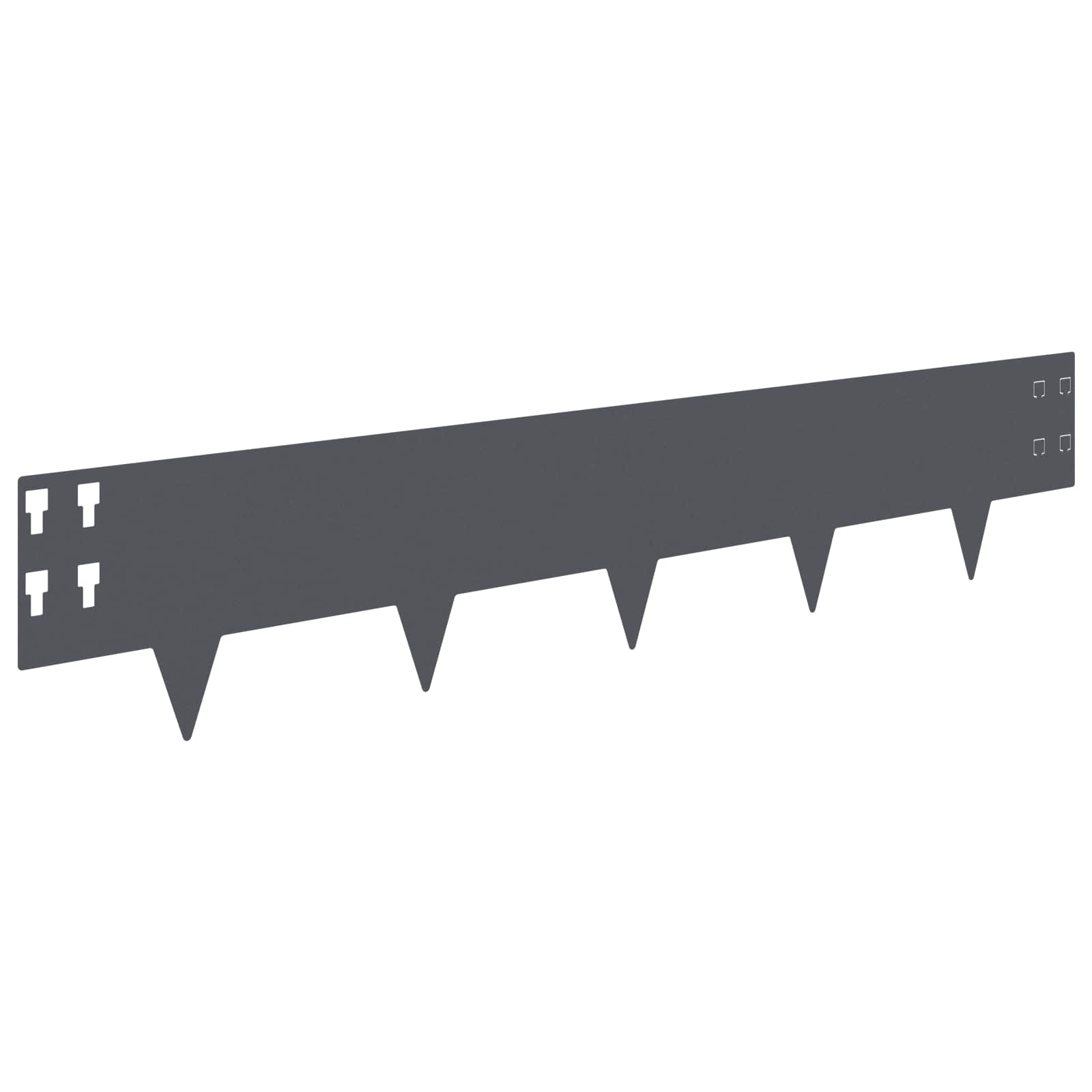 Nurmireunus 20 Pcs 100 X 20 Cm Teräs Antrasiitti