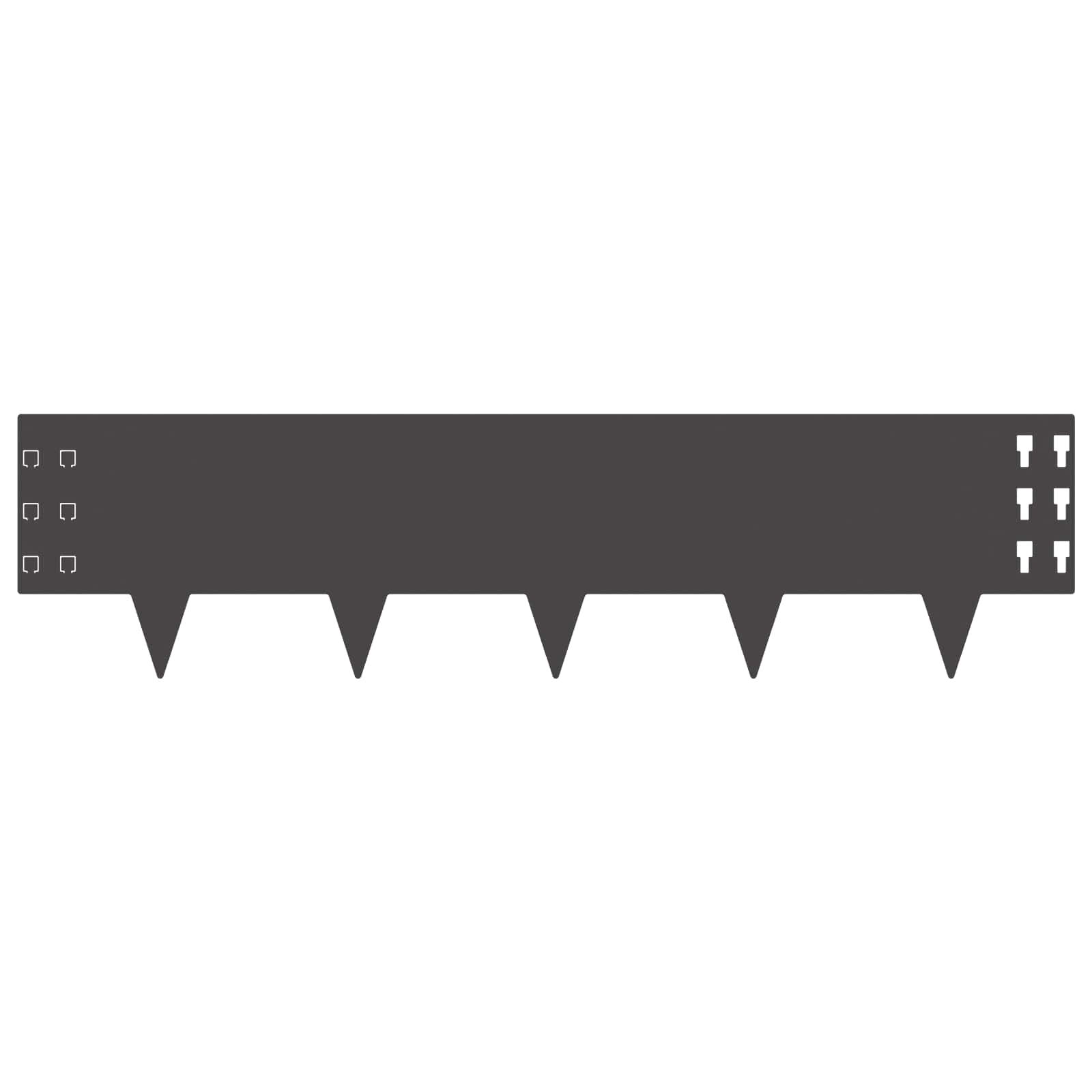 Nurmireunus 10 Pcs 100 X 25 Cm Teräs Musta