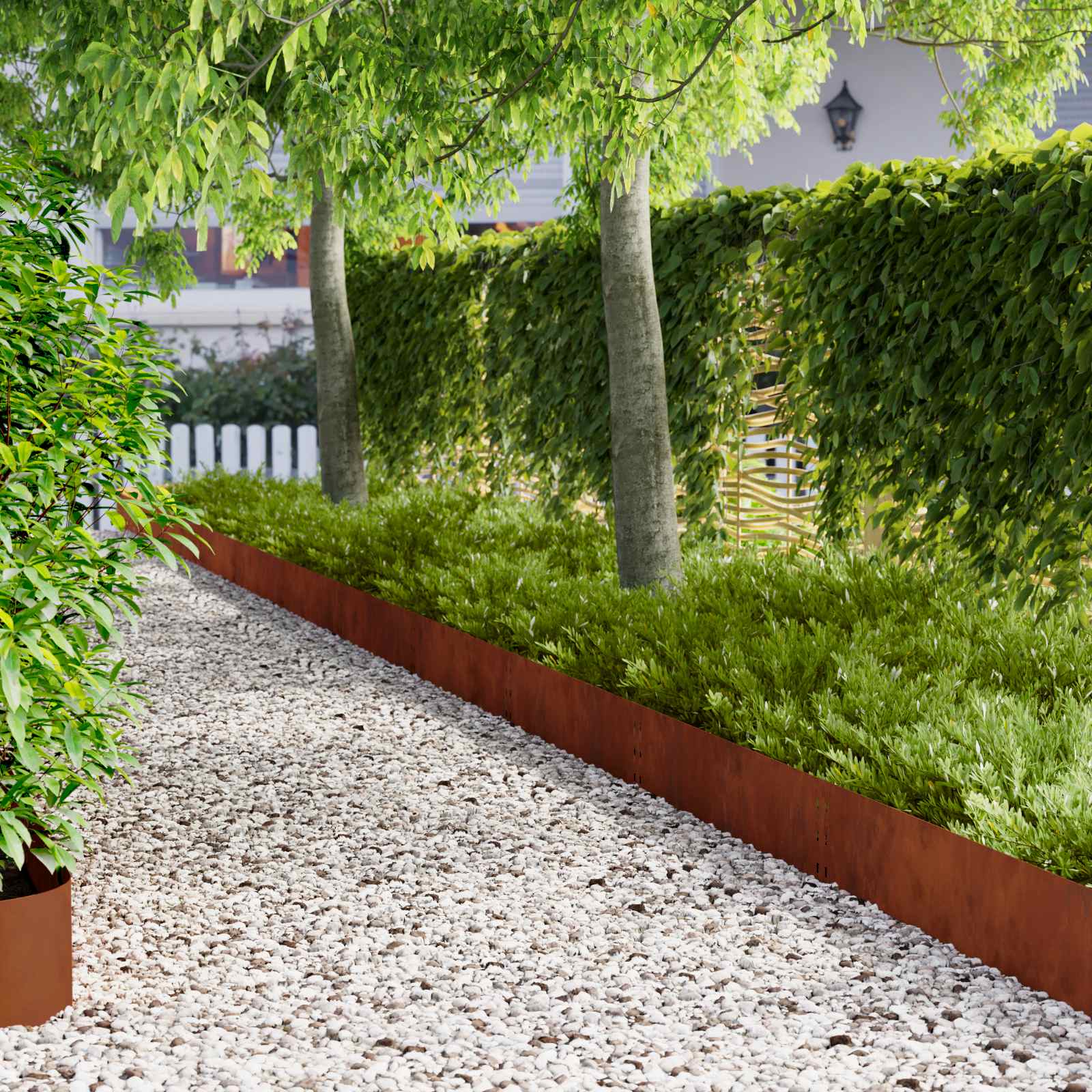 Nurmireunus 10 Pcs 100 X 25 Cm Teräs Ruosteinen