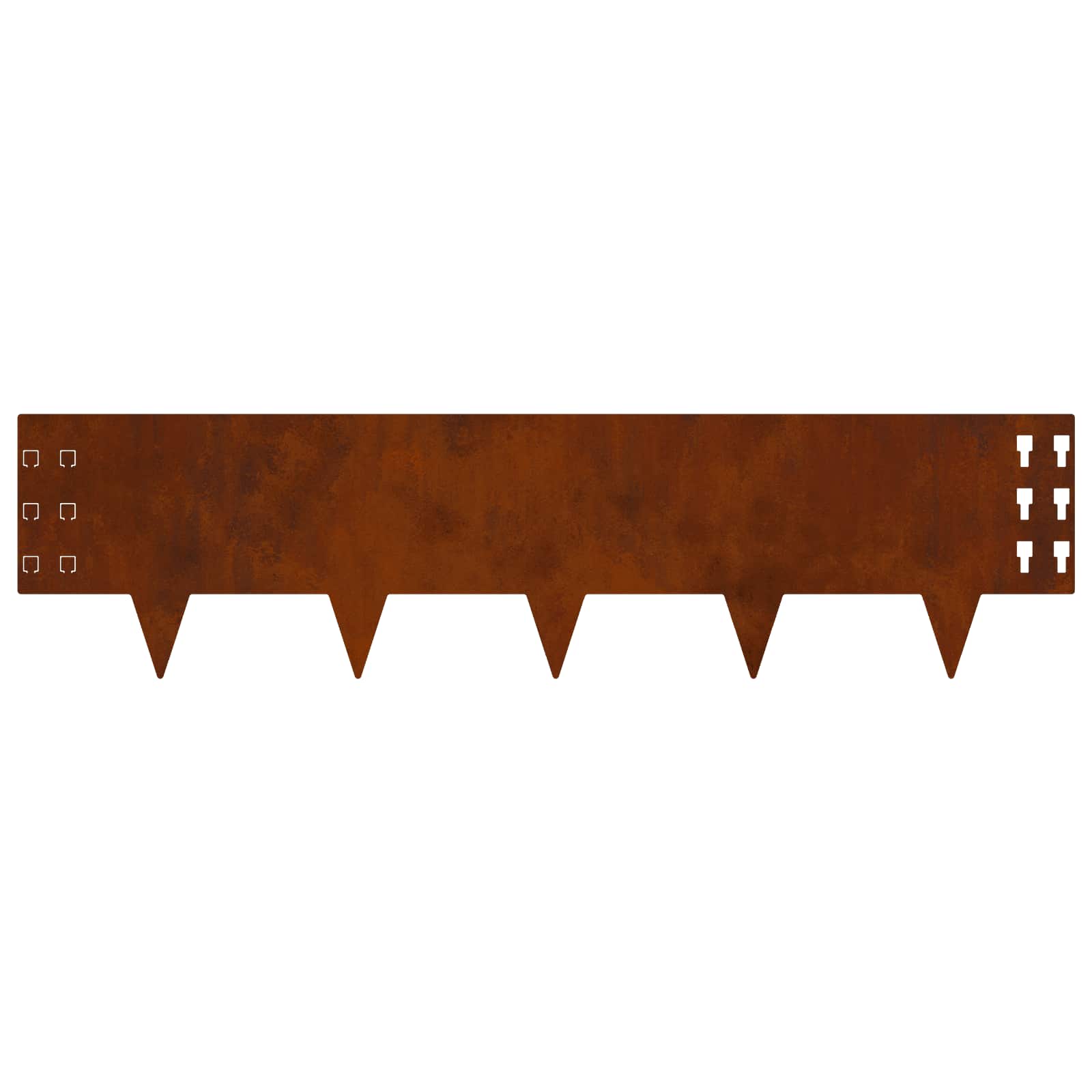 Nurmireunus 30 Pcs 100 X 25 Cm Teräs Ruosteinen