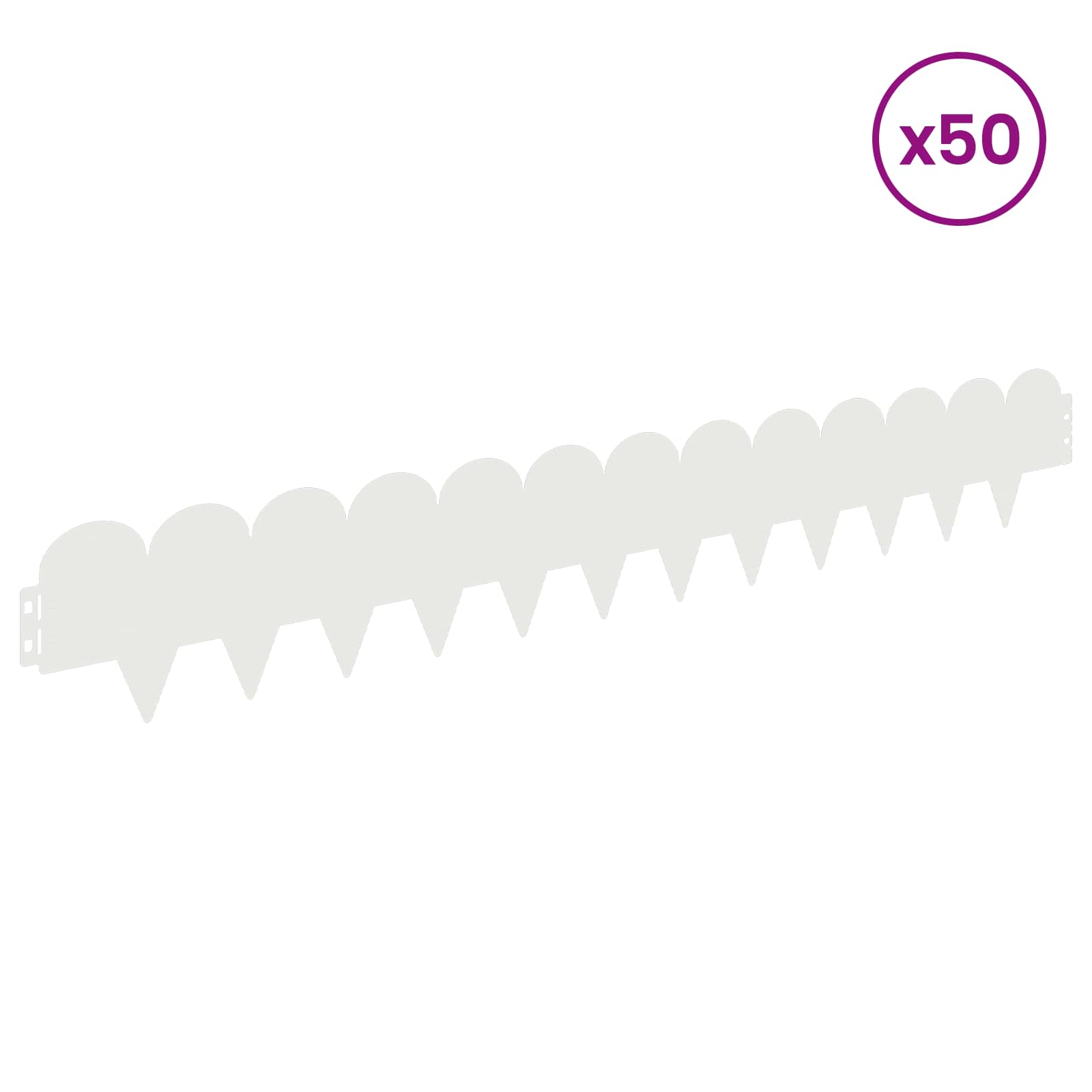 Nurmireunus 50 Pcs 103 X 15 Cm Teräs Valkoinen