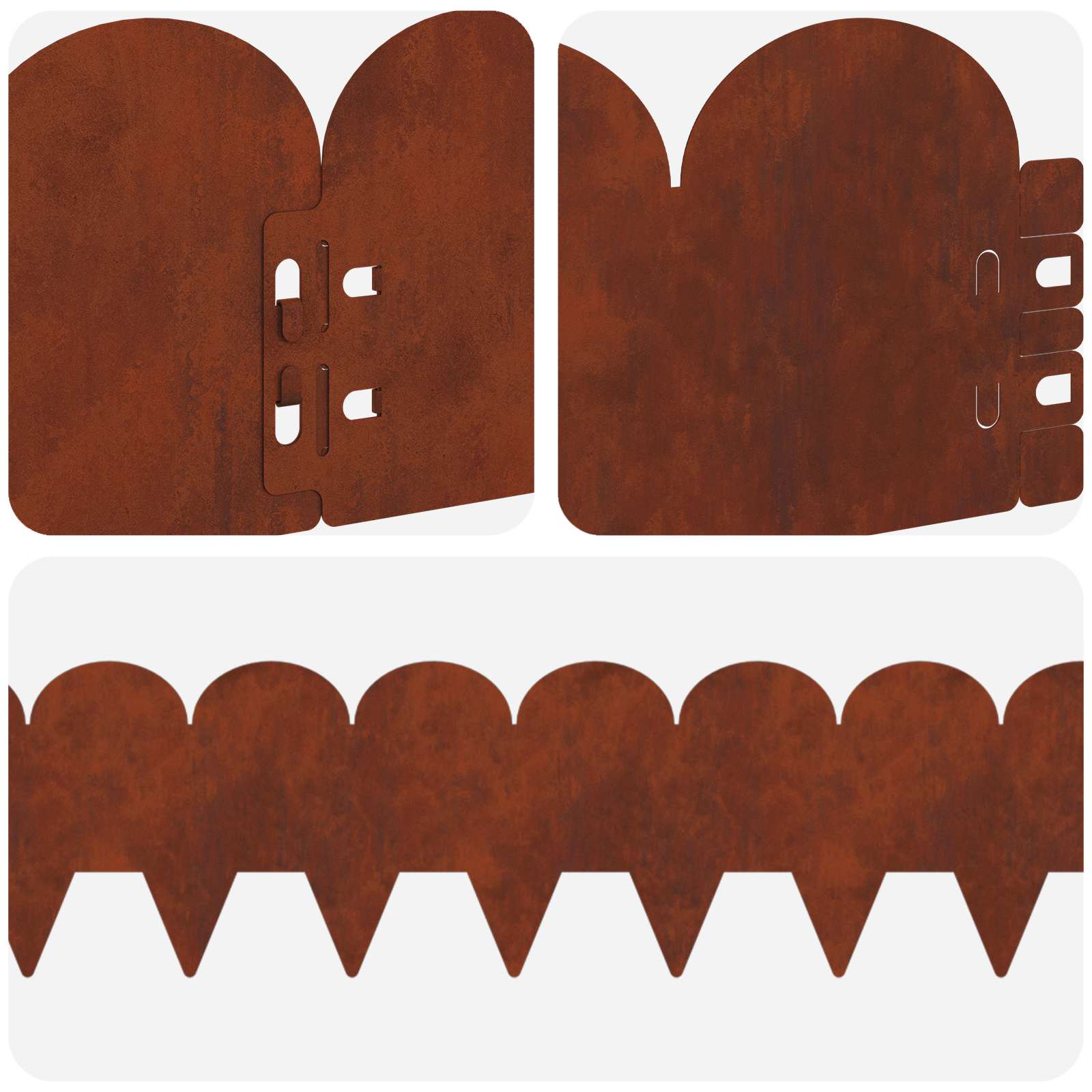 Nurmireunus 10 Pcs 103 X 15 Cm Teräs Ruosteinen