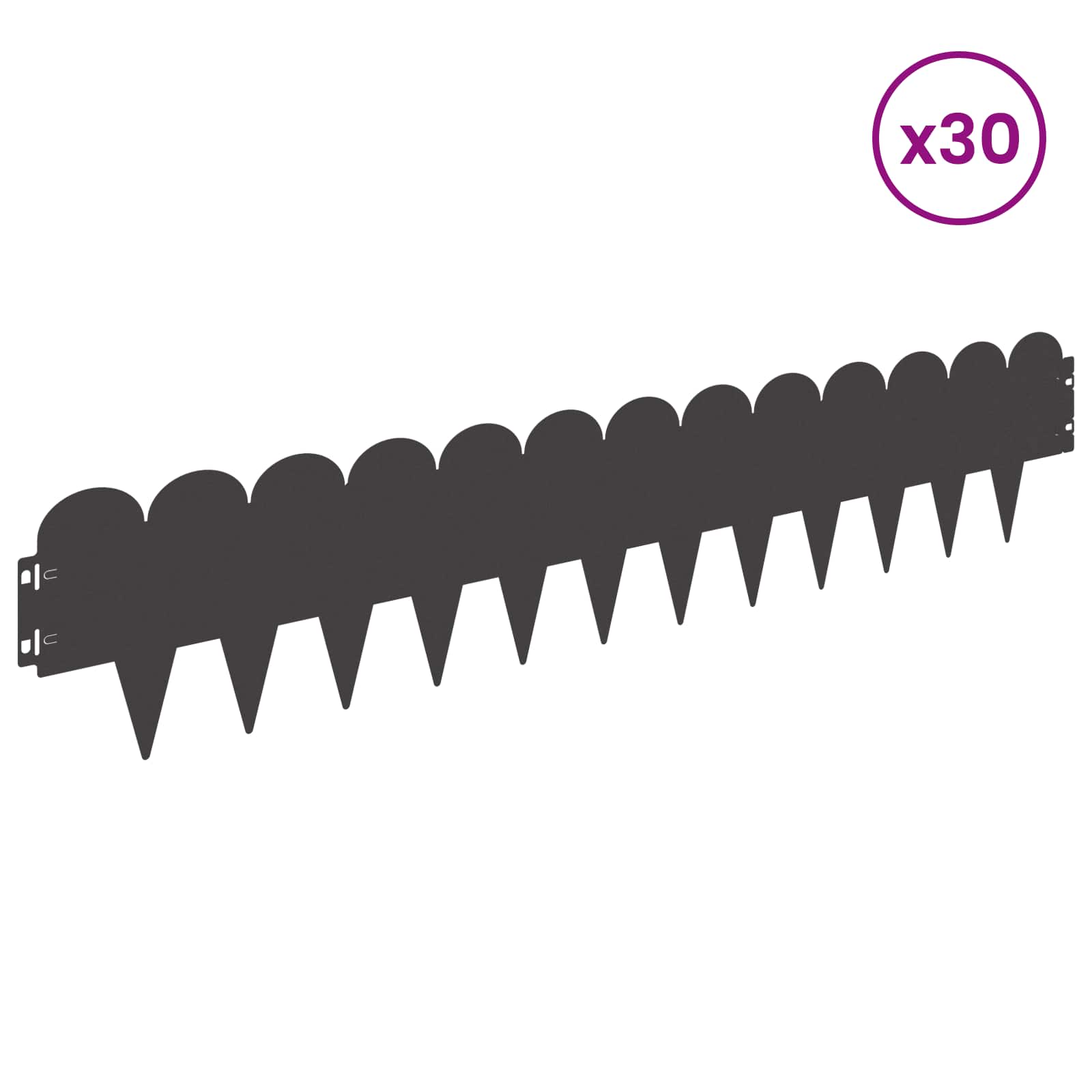 Nurmireunus 30 Pcs 103 X 20 Cm Teräs Musta