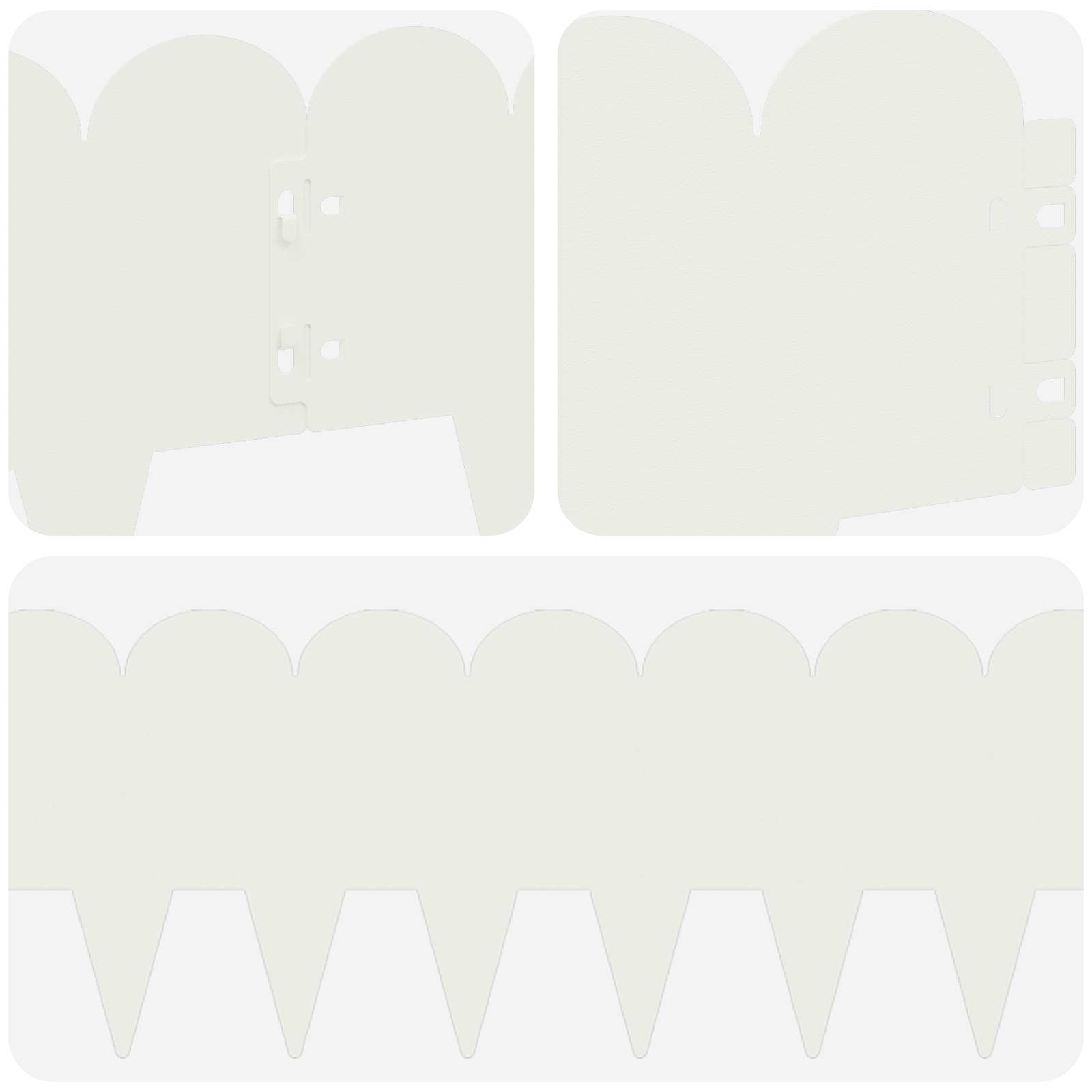 Nurmireunus 10 Pcs 103 X 20 Cm Teräs Valkoinen