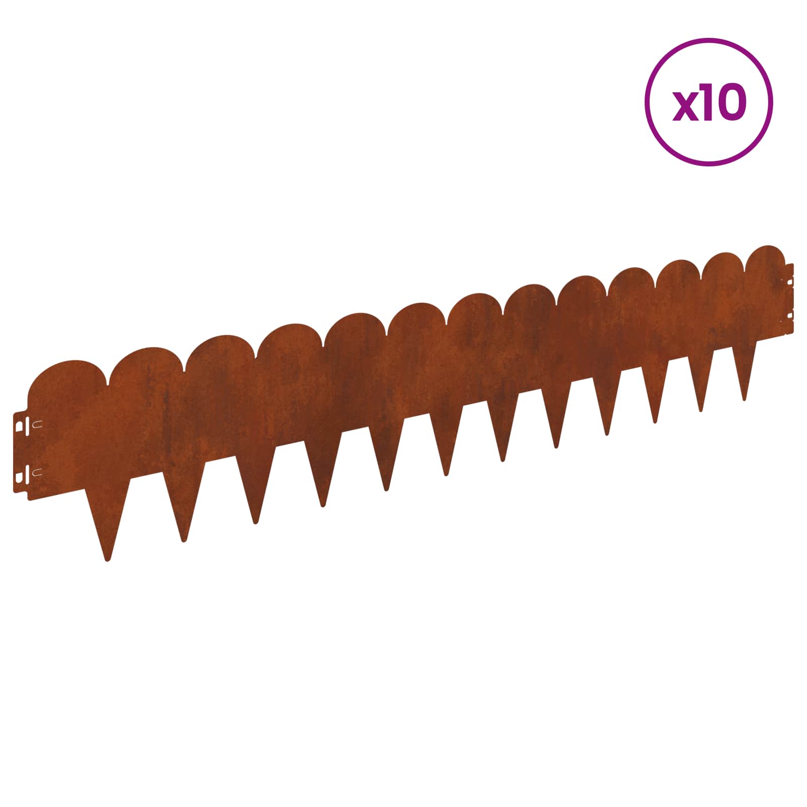 Nurmireunus 10 Pcs 103 X 20 Cm Teräs Ruosteinen