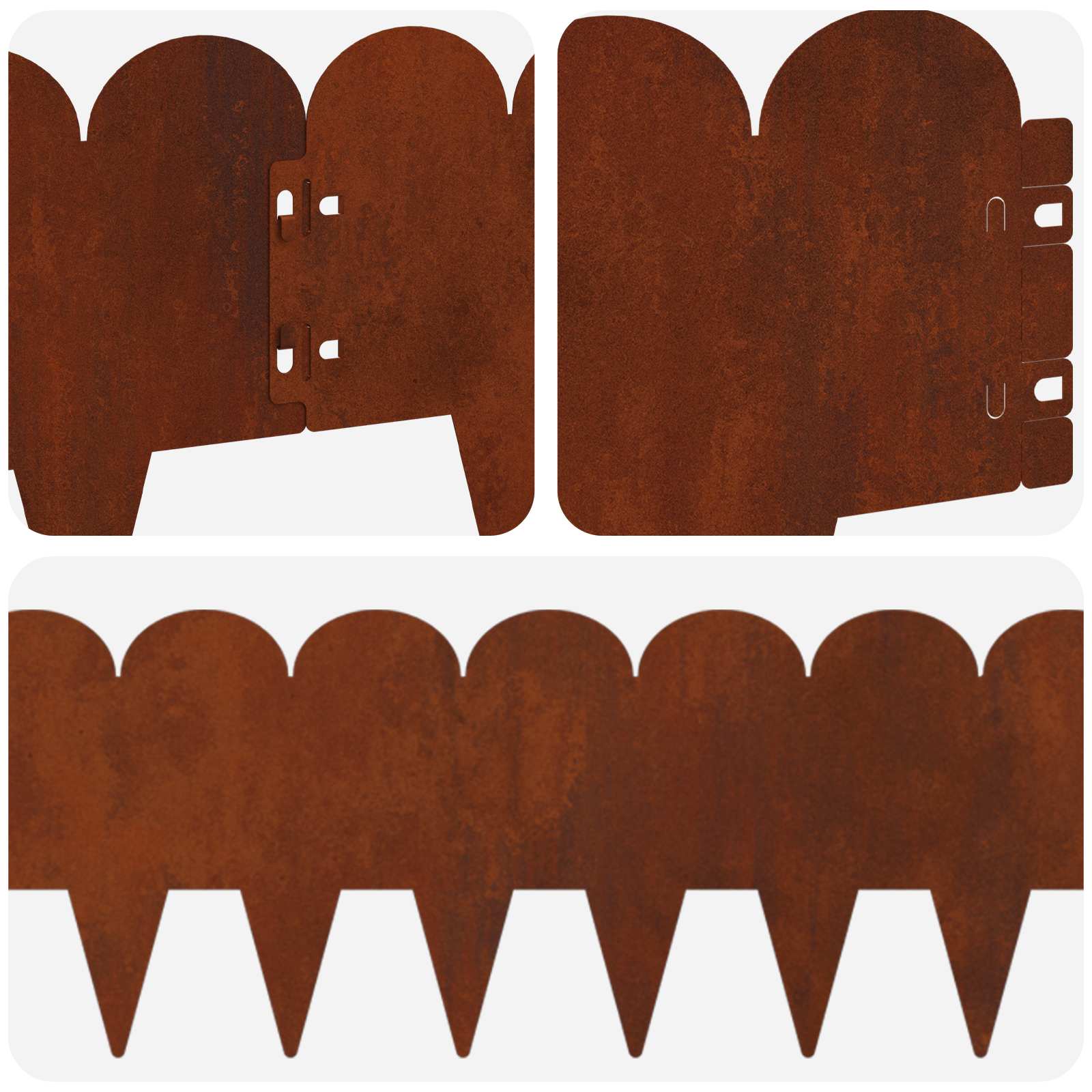 Nurmireunus 20 Pcs 103 X 20 Cm Teräs Ruosteinen