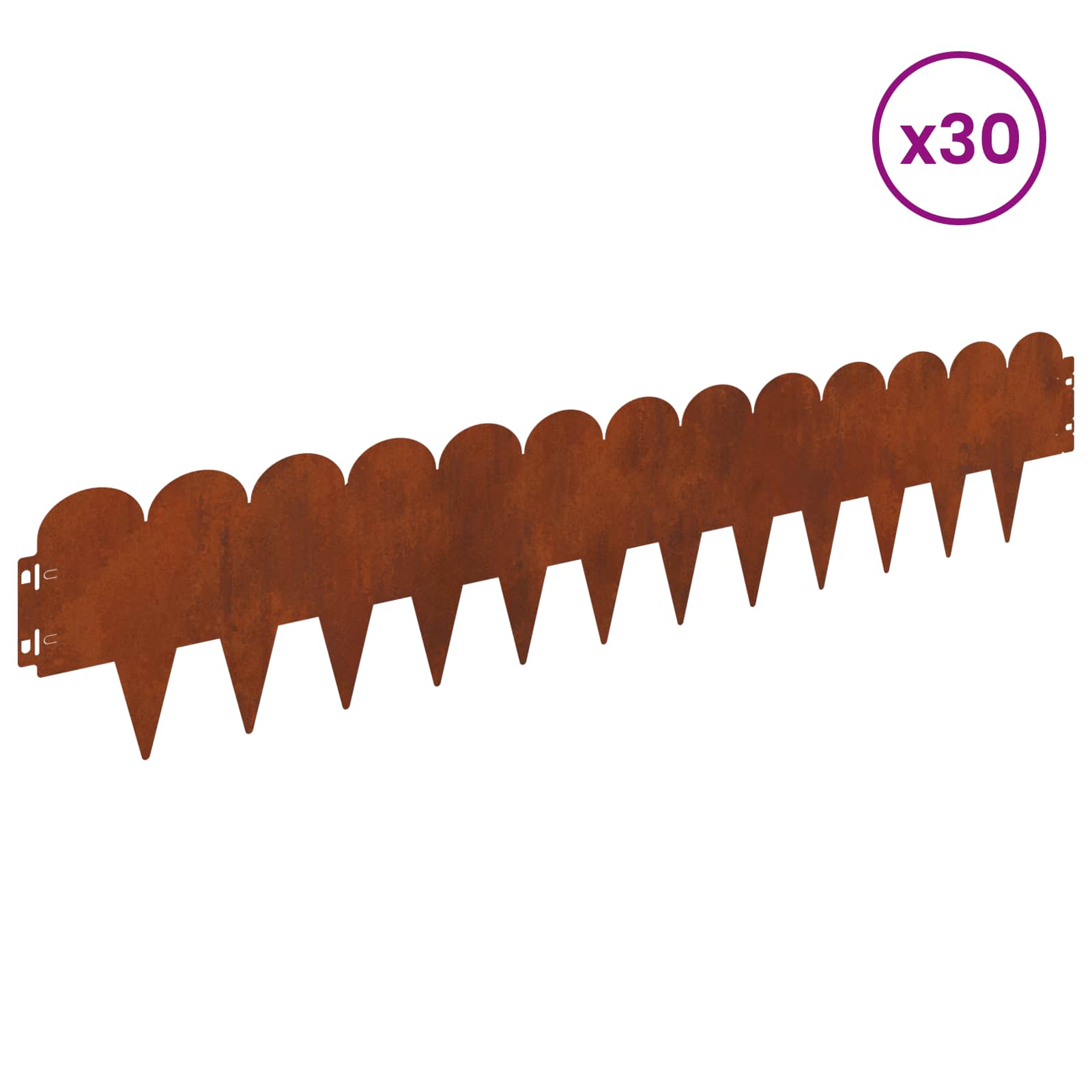Nurmireunus 30 Pcs 103 X 20 Cm Teräs Ruosteinen