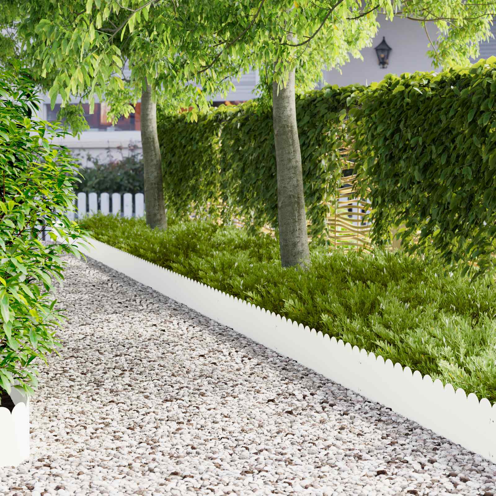 Nurmireunus 20 Pcs 103 X 25 Cm Teräs Valkoinen