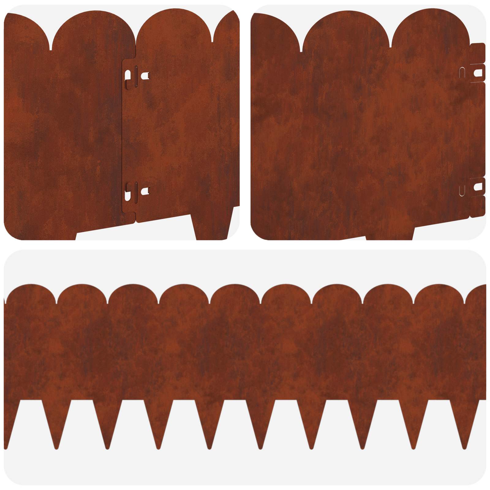 Nurmireunus 20 Pcs 103 X 25 Cm Teräs Ruosteinen