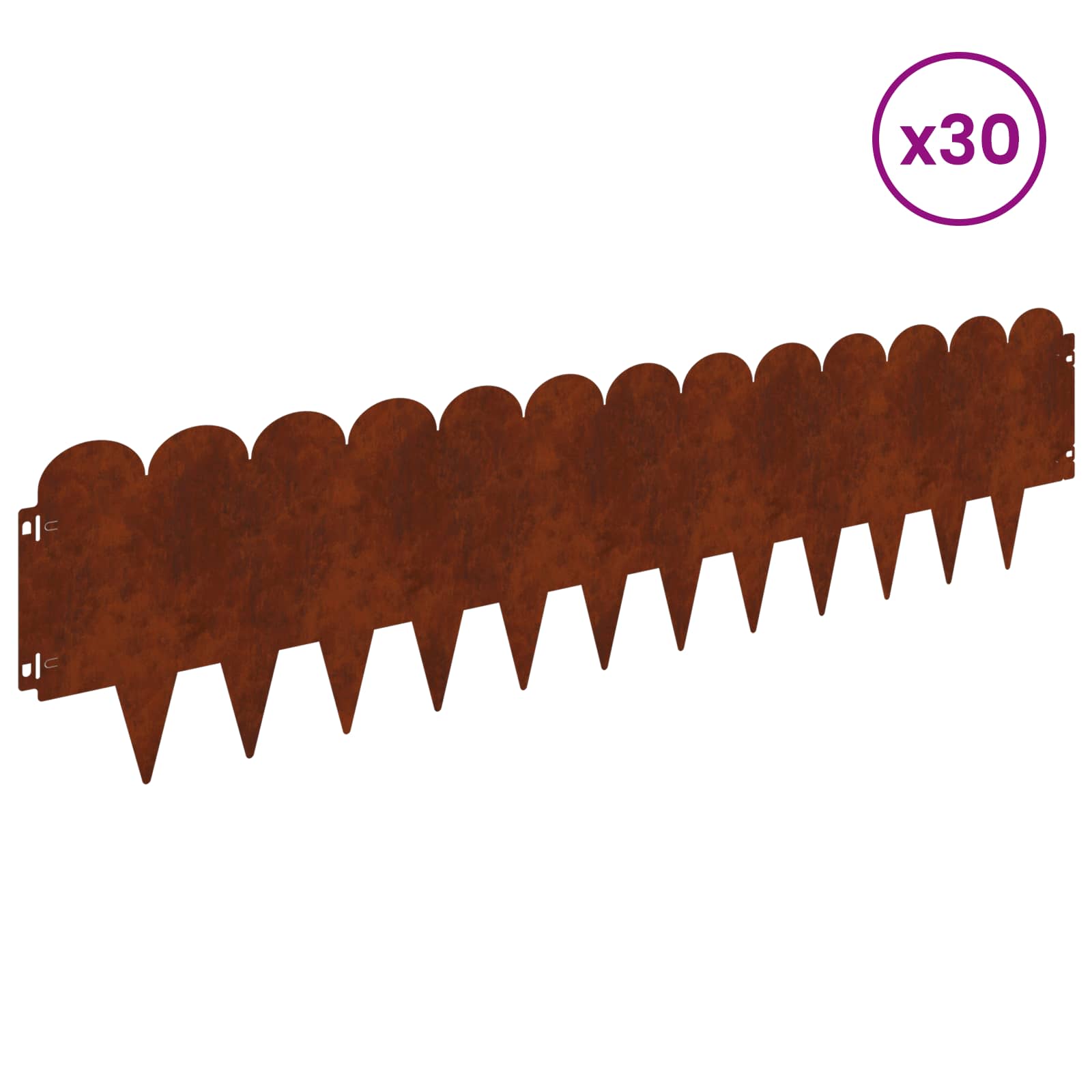 Nurmireunus 30 Pcs 103 X 25 Cm Teräs Ruosteinen