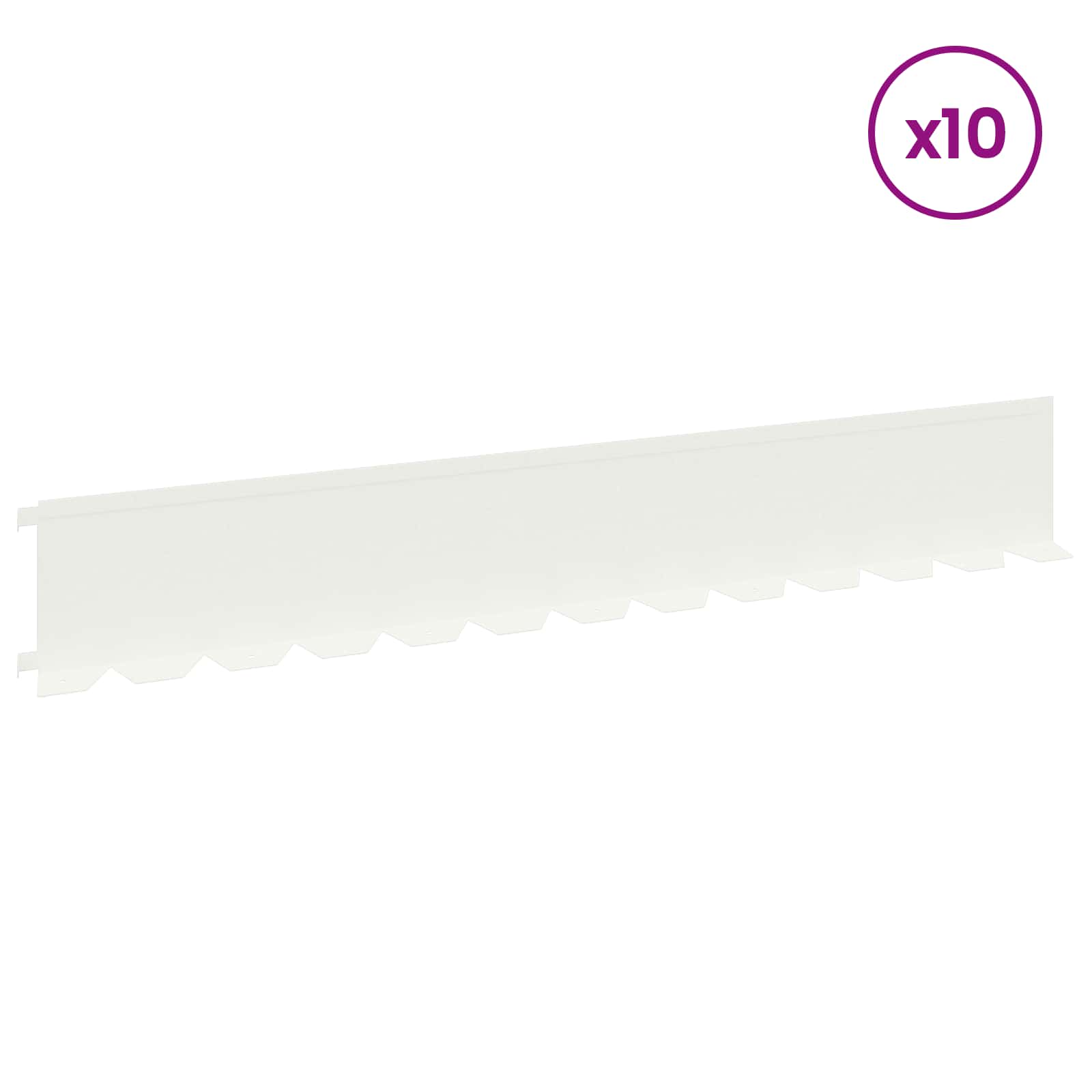 Nurmireunus 10 Pcs 102 X 15 X 4 Cm Teräs Valkoinen