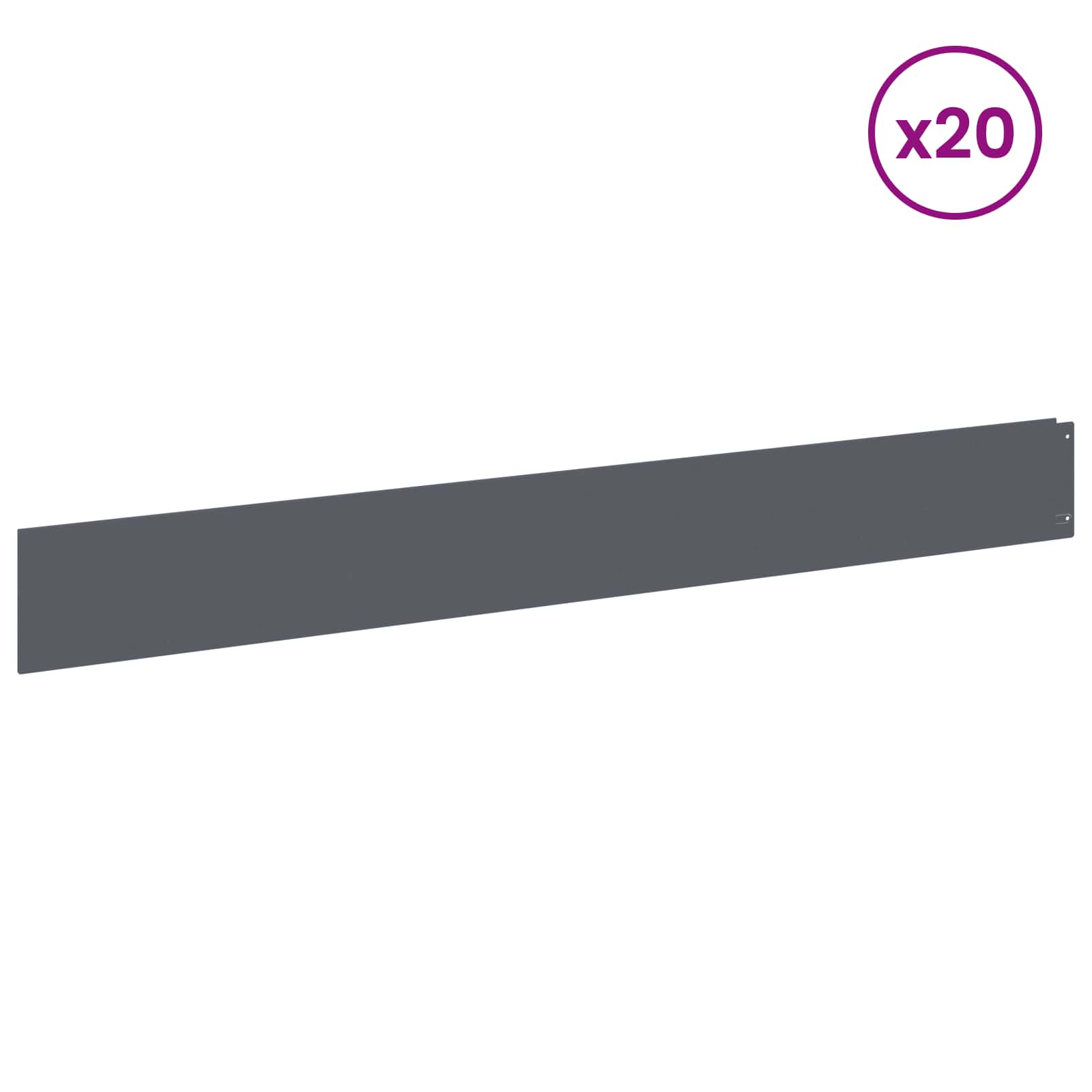 Nurmireunus 20 Pcs 100 X 12 Cm Teräs Antrasiitti