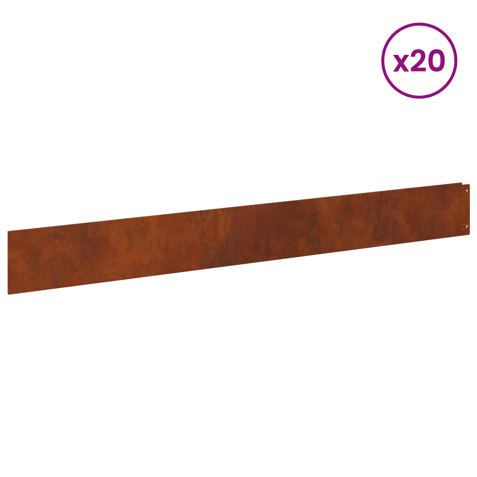 Nurmireunus 20 Pcs 100 X 12 Cm Teräs Ruosteinen