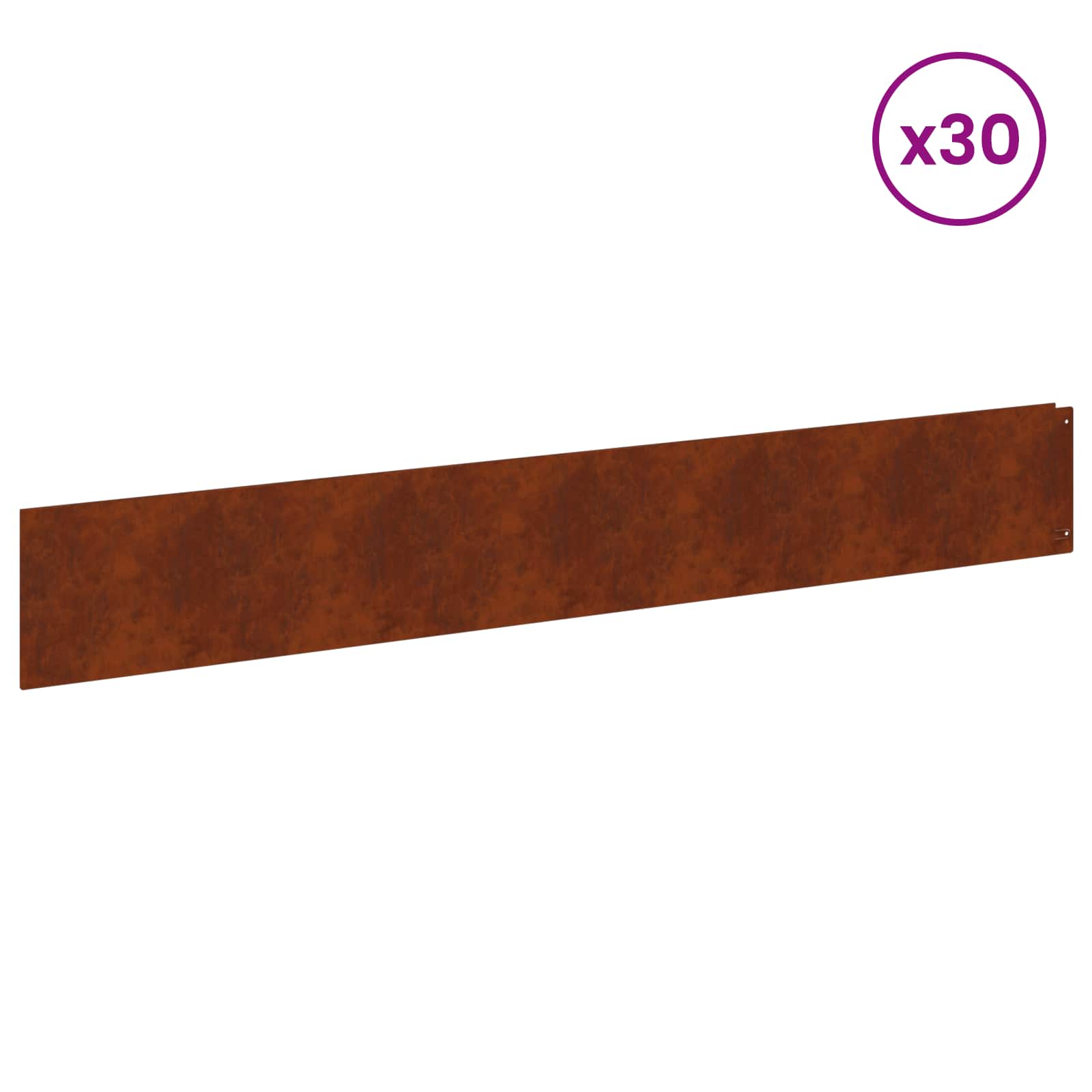 Nurmireunus 30 Pcs 100 X 15 Cm Teräs Ruosteinen