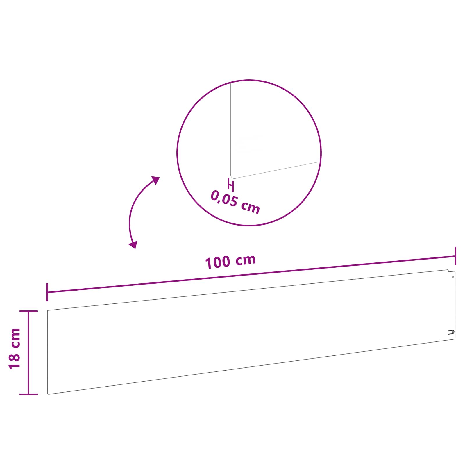Nurmireunus 10 Pcs 100 X 18 Cm Teräs Hopea