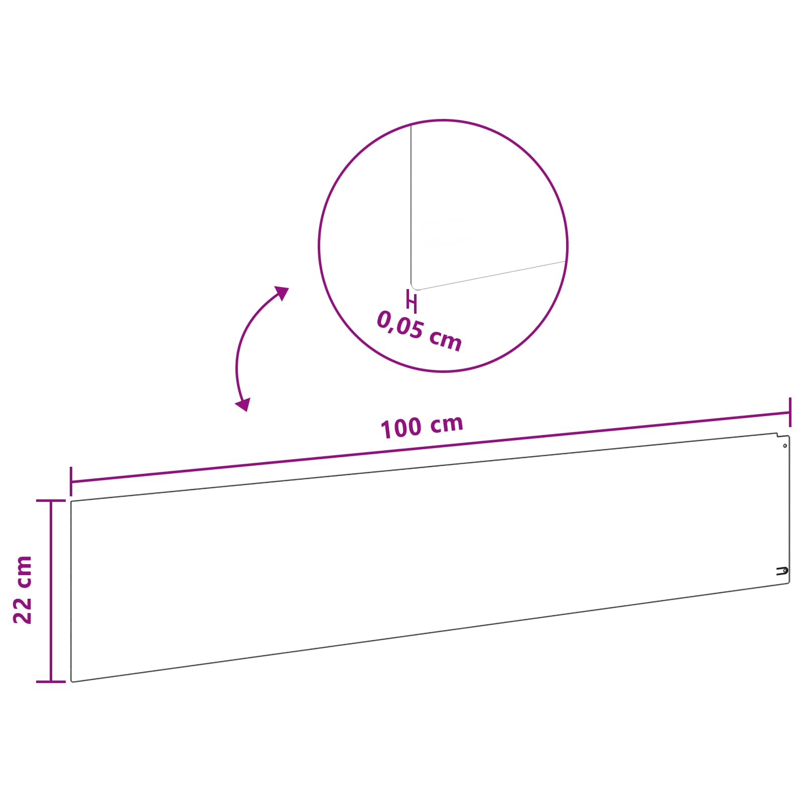 Nurmireunus 20 Pcs 100 X 22 Cm Teräs Ruosteinen