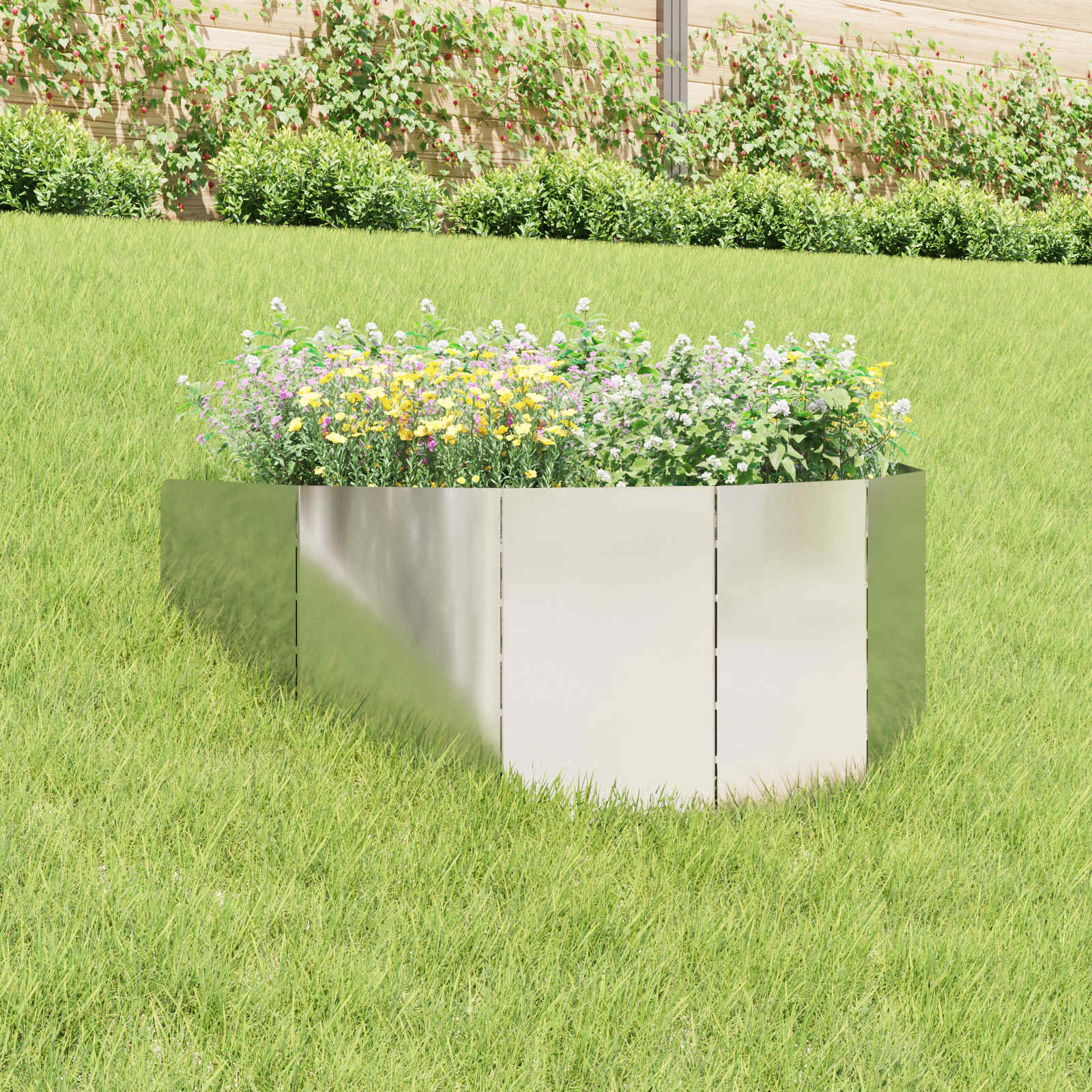 Nurmireunus 100 X 45 Cm Teräs Ruosteinen