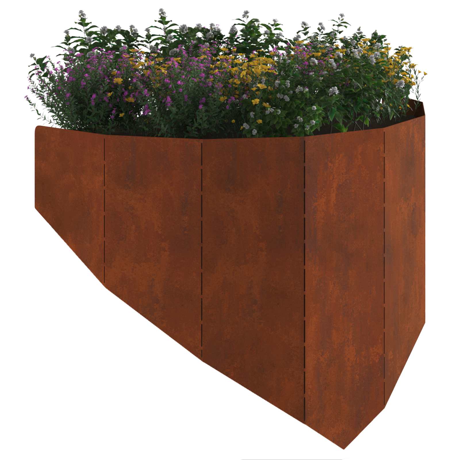 Nurmireunus 100 X 45 Cm Teräs Ruosteinen