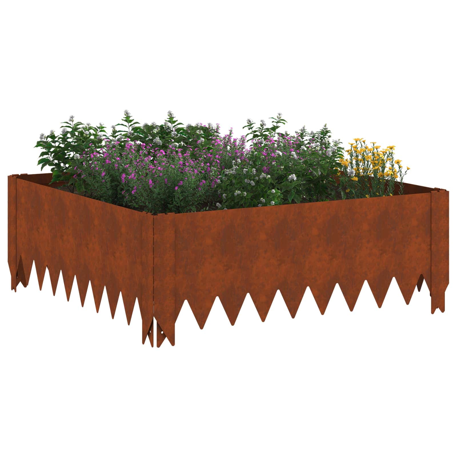Nurmireunus 4 Pcs 60 X 60 X 20 Cm Teräs Ruosteinen