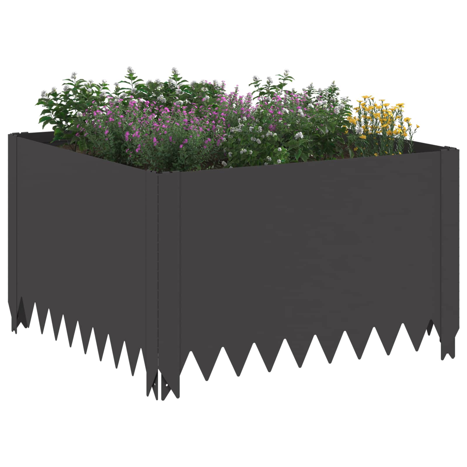 Nurmireunus 4 Pcs 60 X 60 X 35 Cm Teräs Musta