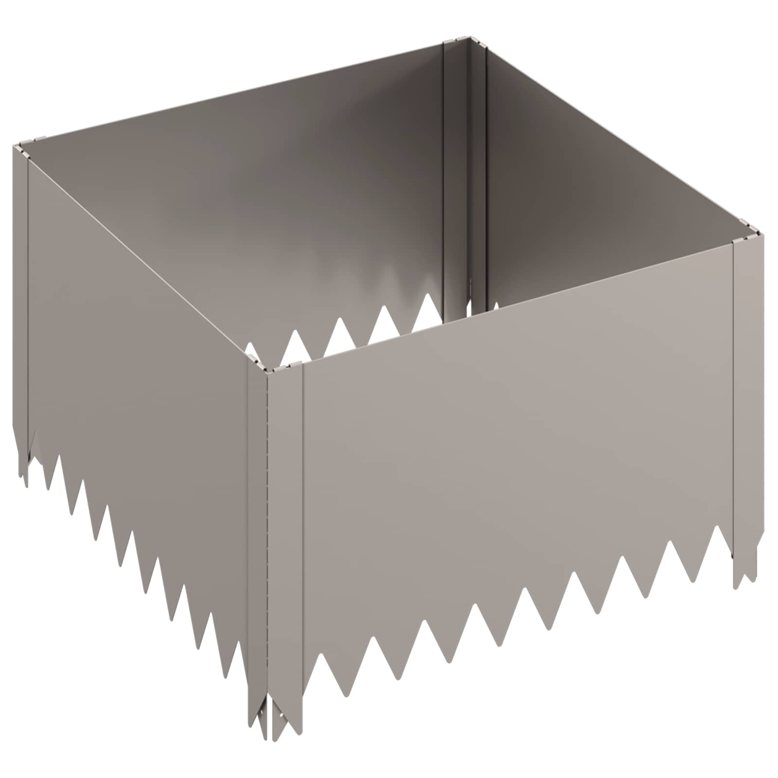 Nurmireunus 4 Pcs 60 X 60 X 35 Cm Teräs Ruosteinen