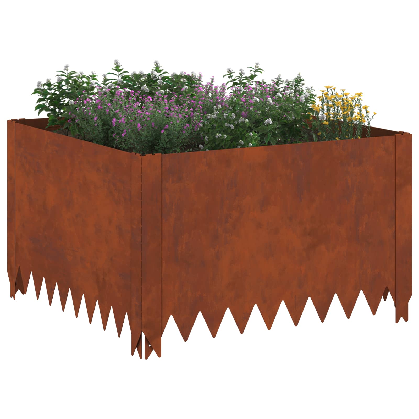 Nurmireunus 4 Pcs 60 X 60 X 35 Cm Teräs Ruosteinen