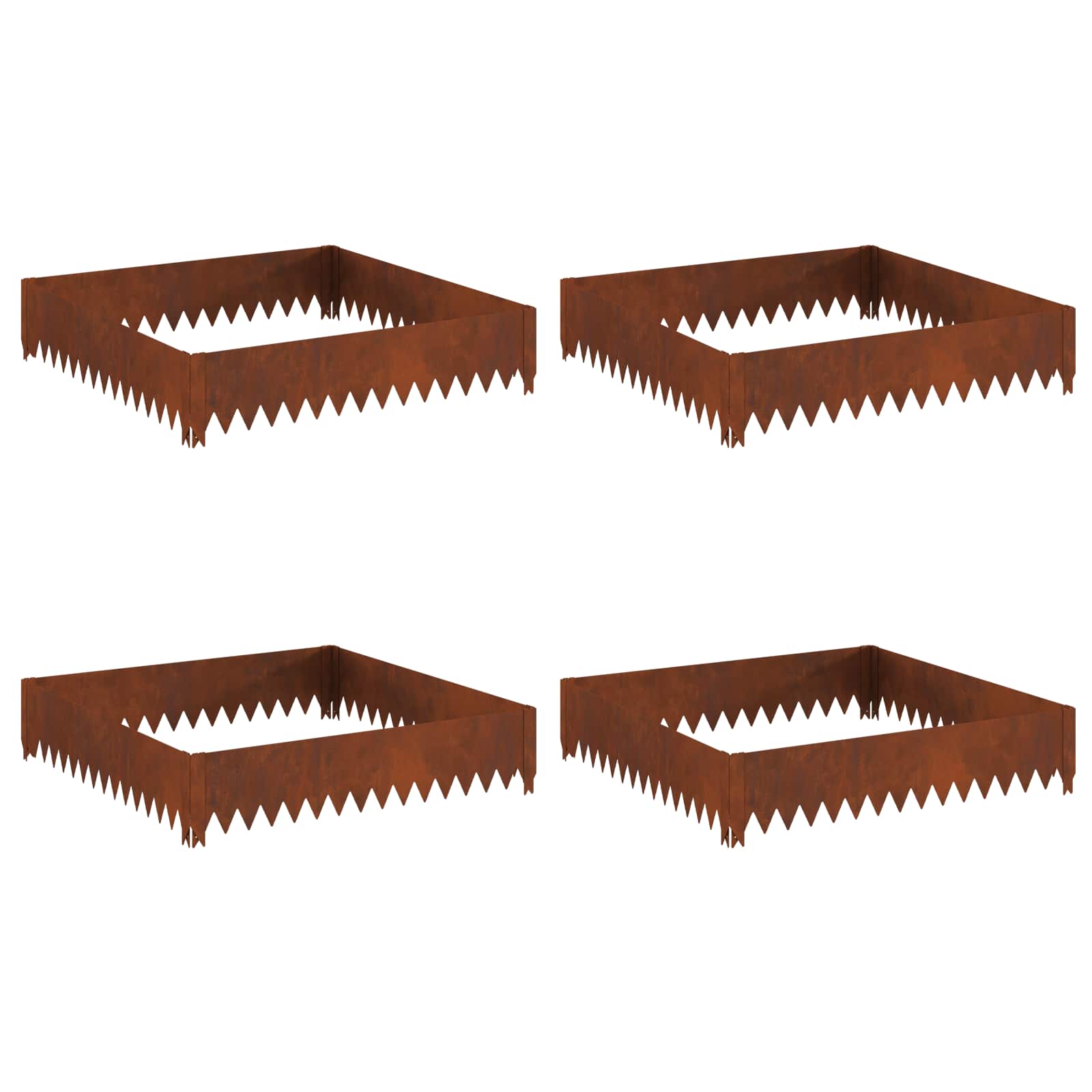 Nurmireunus 4 Pcs 100 X 100 X 20 Cm Teräs Ruosteinen