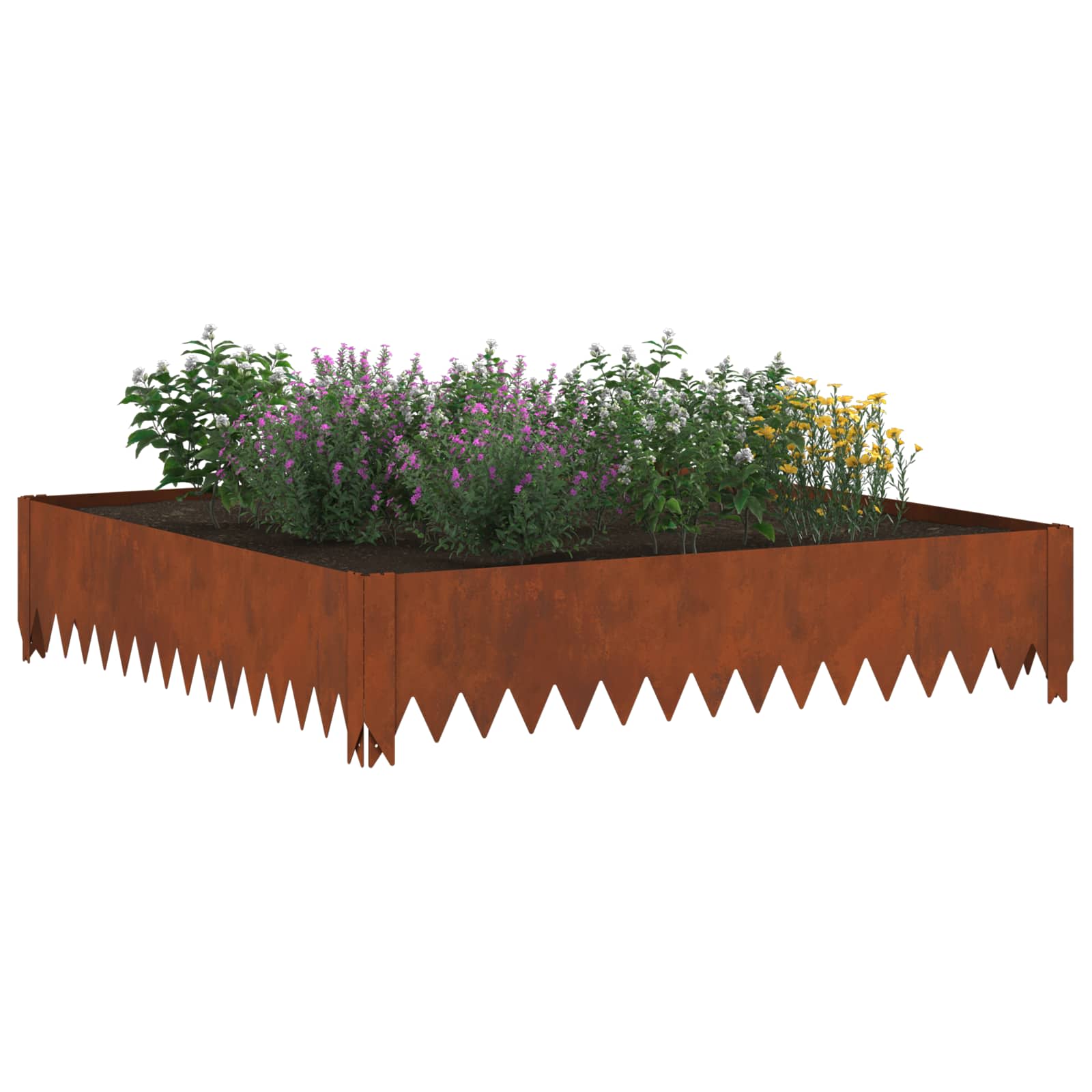 Nurmireunus 4 Pcs 100 X 100 X 20 Cm Teräs Ruosteinen