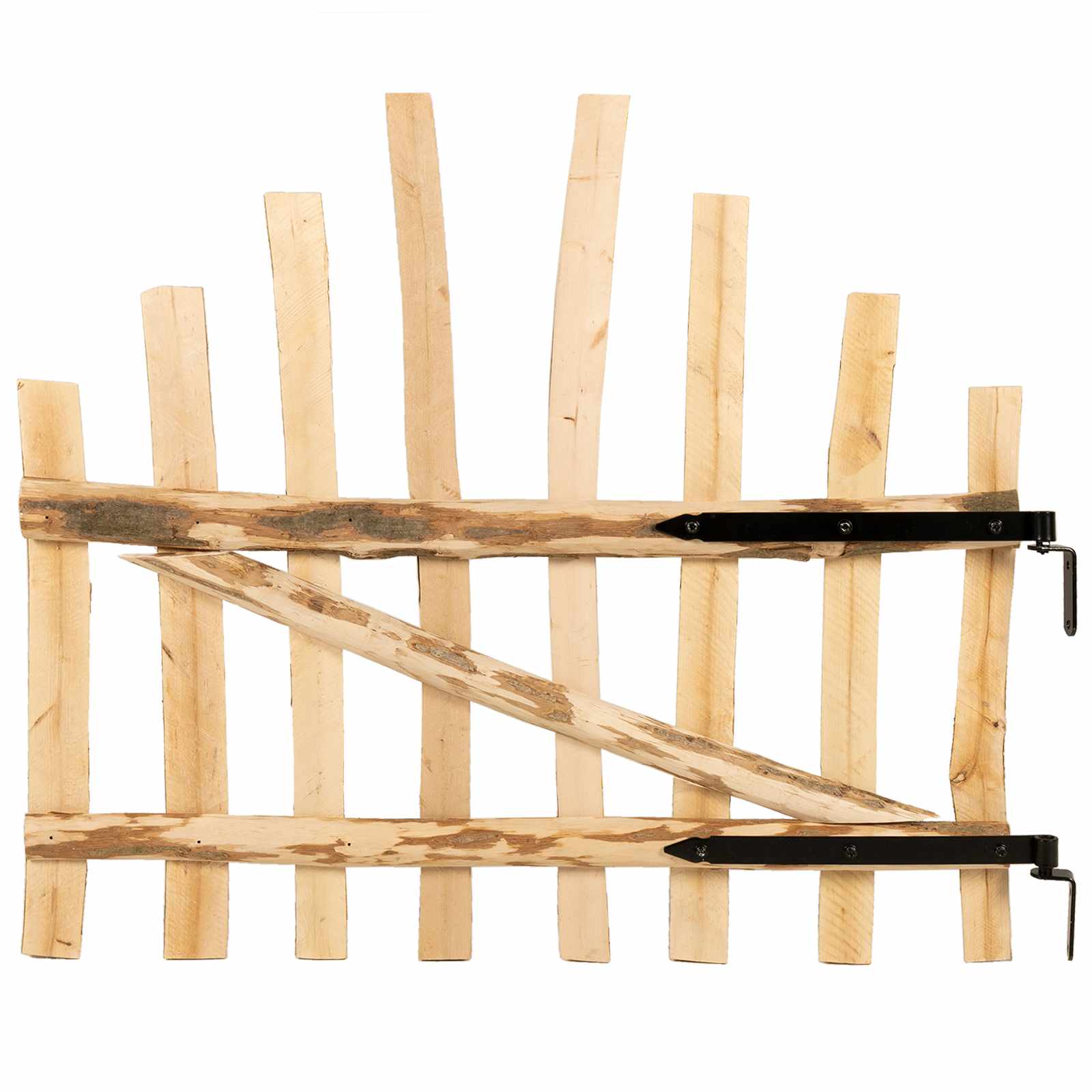 Kaareva Aitaustavi 100 X 90 Cm Impregnoitu Hasselpähkinäpuu