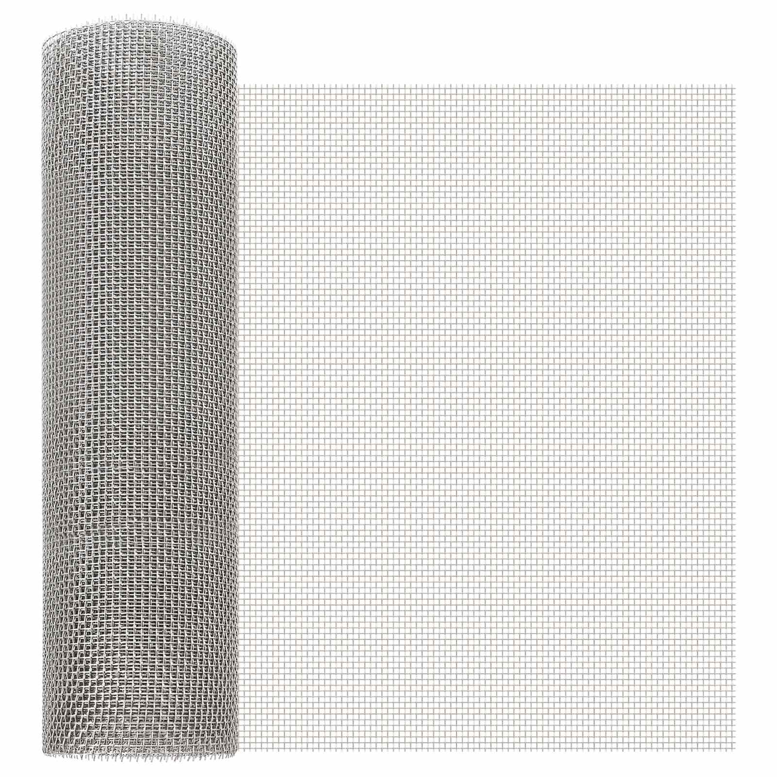 Verkkoruudun 40 X 500 Cm 6 Mesh Ruostumaton Teräs 201 Hopea