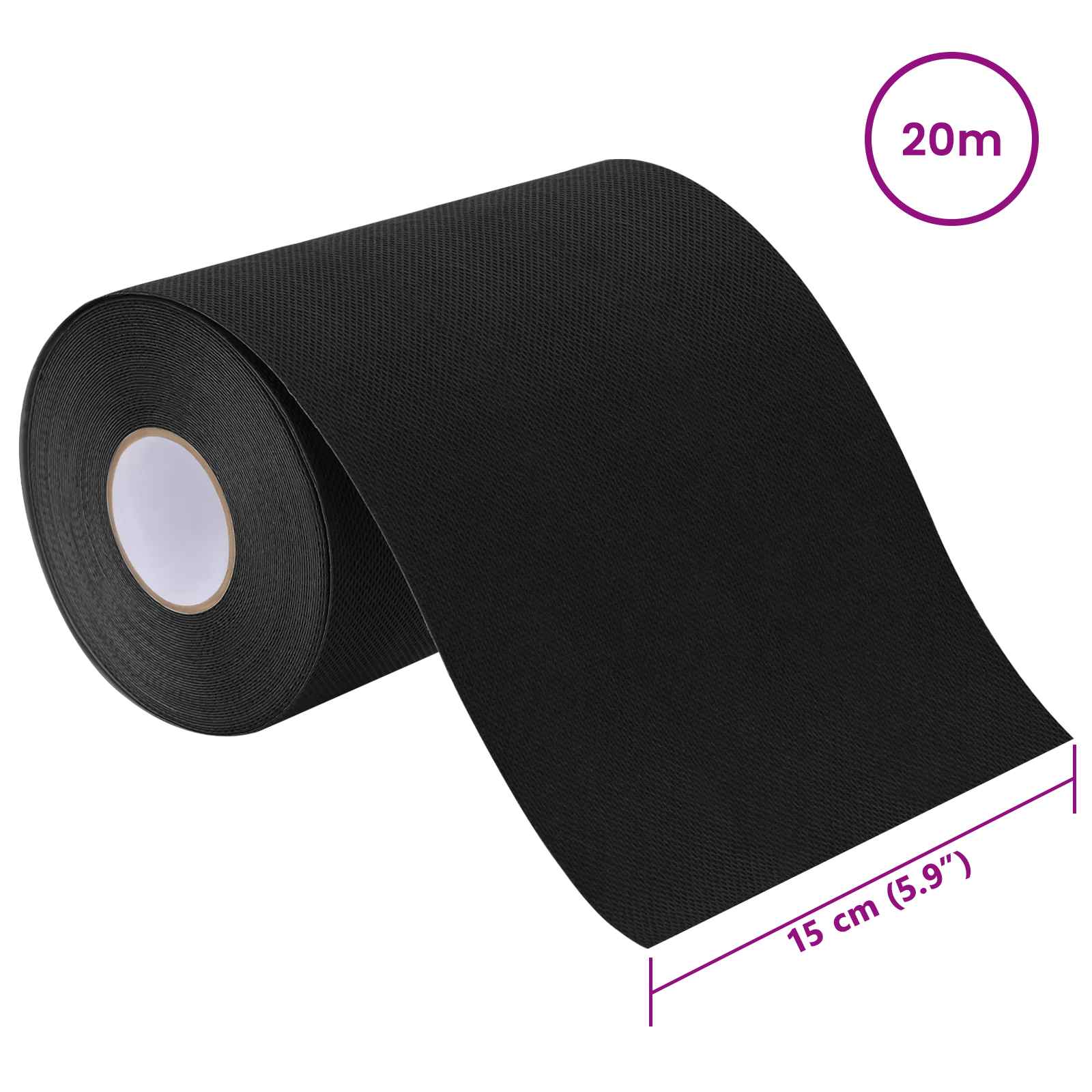 Tekonurmi Teippi Itsekiinnittyvänä Musta 15 Cm X 20 M
