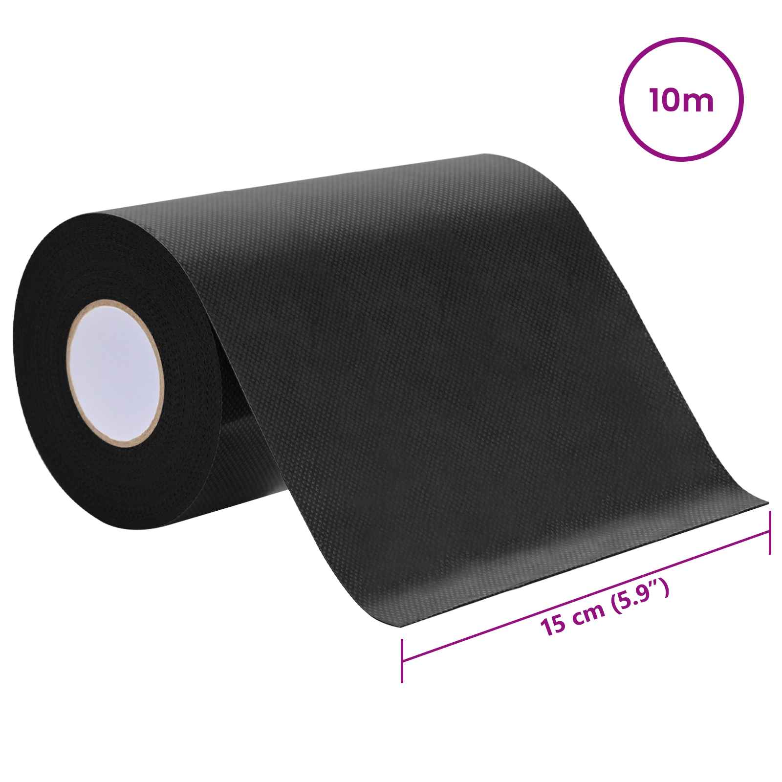 Tekonurmi Teippi Itsekiinnittyvänä Musta 10 X 0,15 Cm