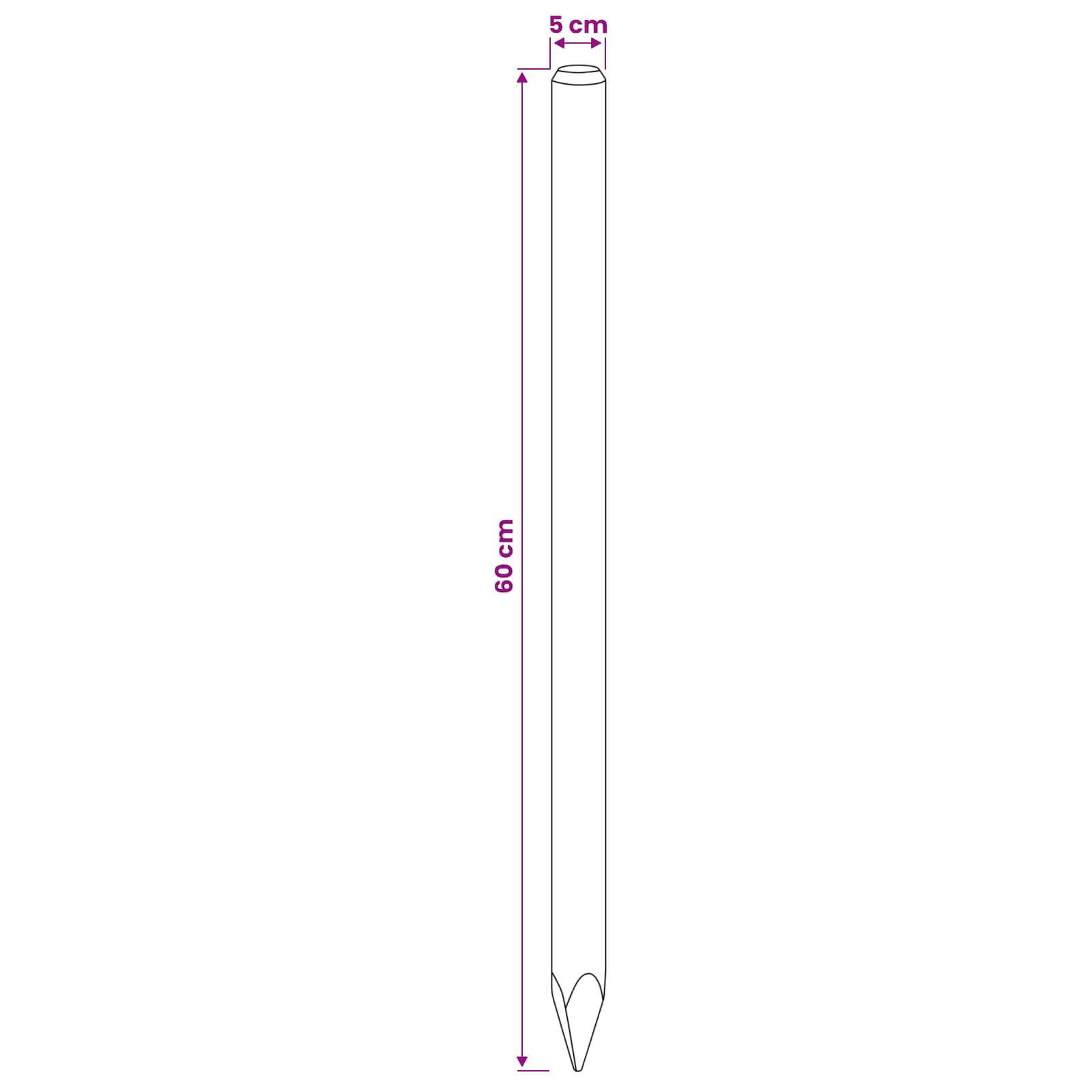 Aidan Pylväät 15 Kpl Vihreä 60 Cm Täysi Mänty