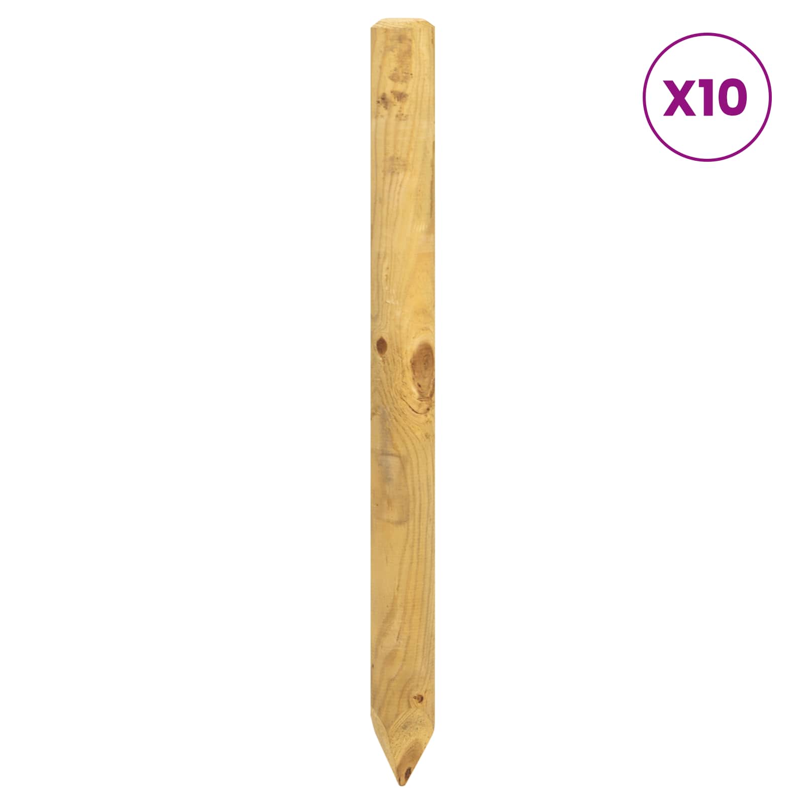 Aidan Pylväät 10 Kpl Vihreä 100 Cm Täysi Mänty
