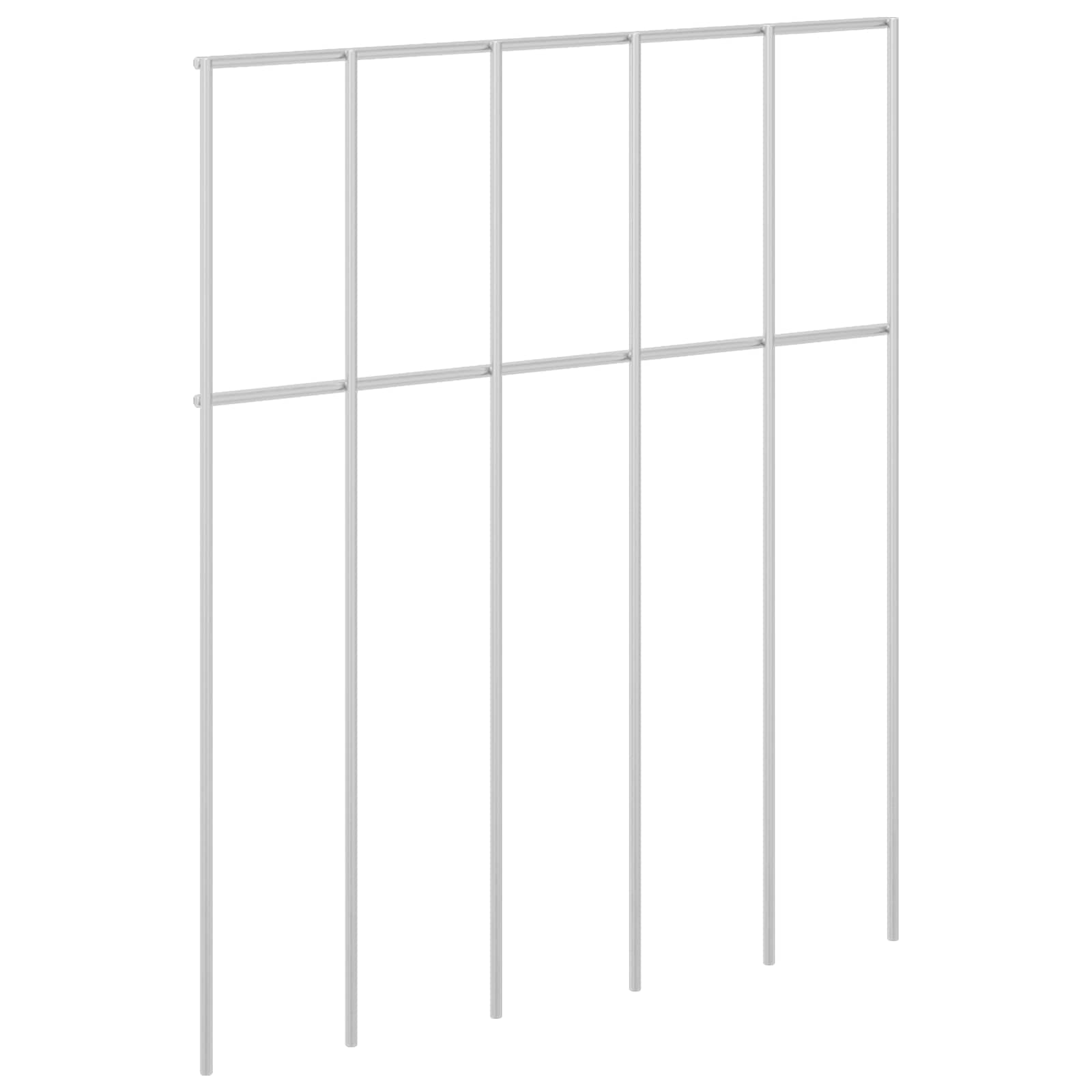 Puutarha-Aitapaneeli 24 Pcs Galvanoitu Teräs Hopea